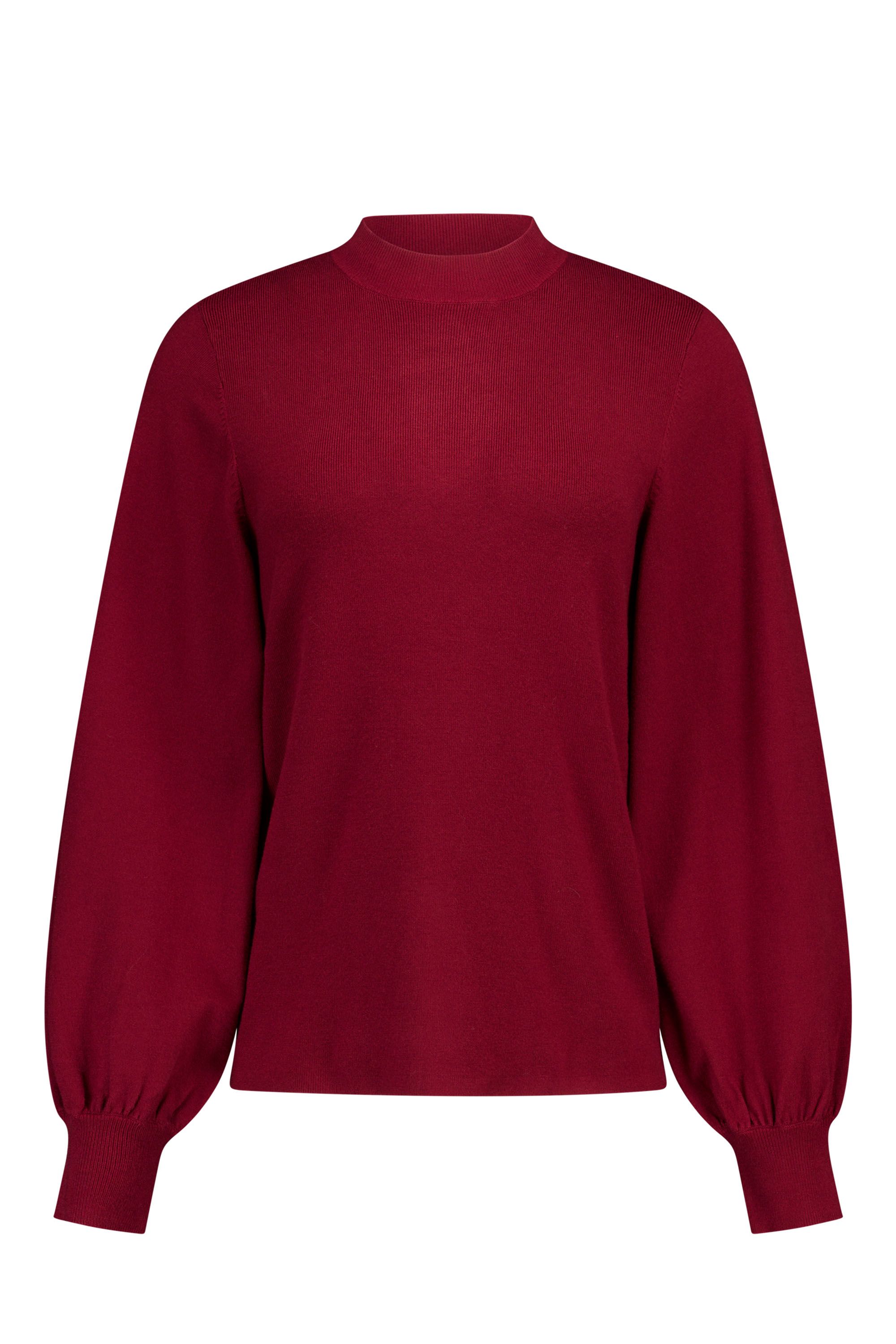 Norah Rode fijngebreide trui wine red 215800-697