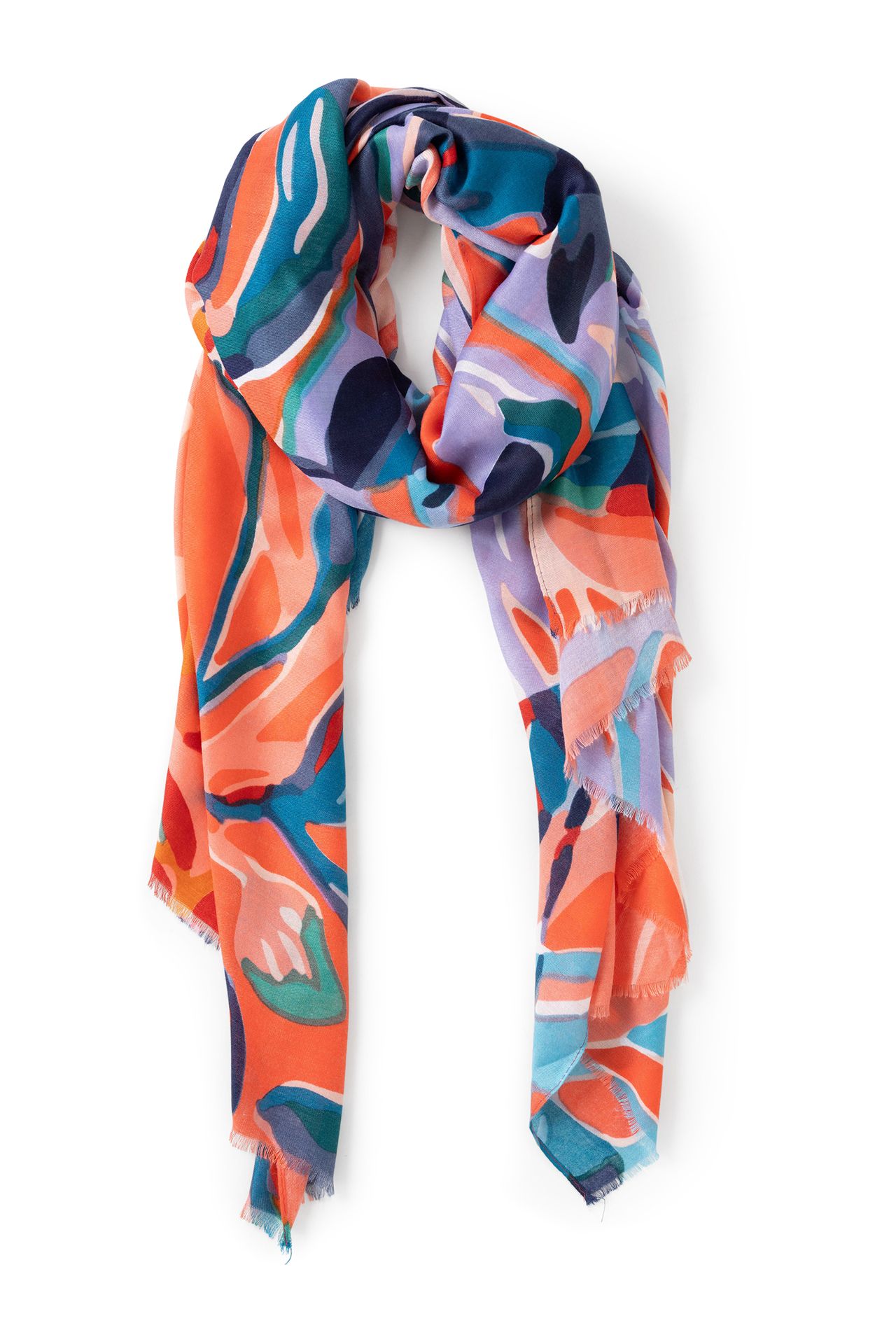Norah Meerkleurige sjaal pink multicolor 215820-920