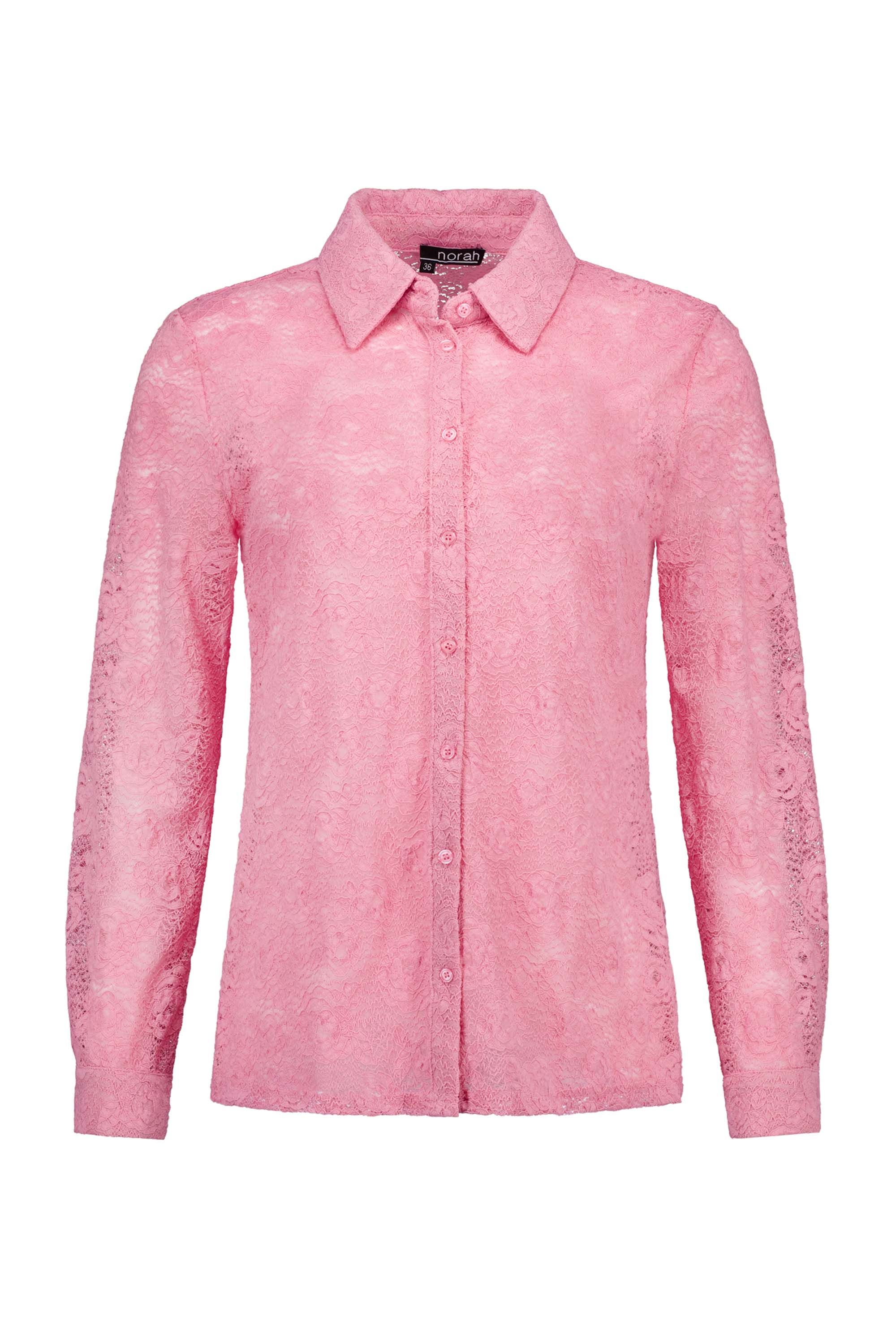 Norah Roze kanten blouse rose 215839-907 Norah Roze kanten blouse rose 215839-907