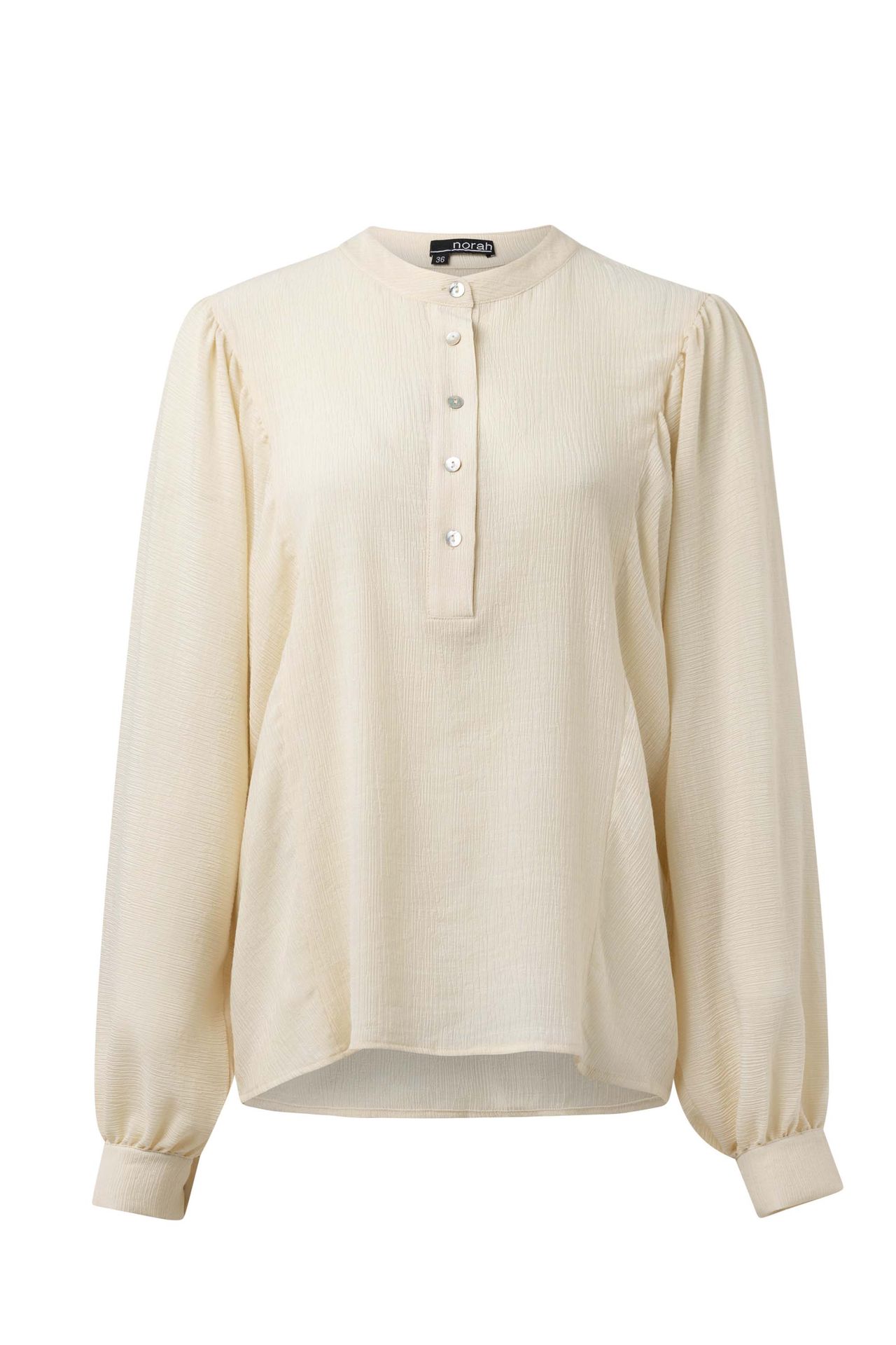 Norah Ecru blouse met pofmouwen ecru 215871-102-36