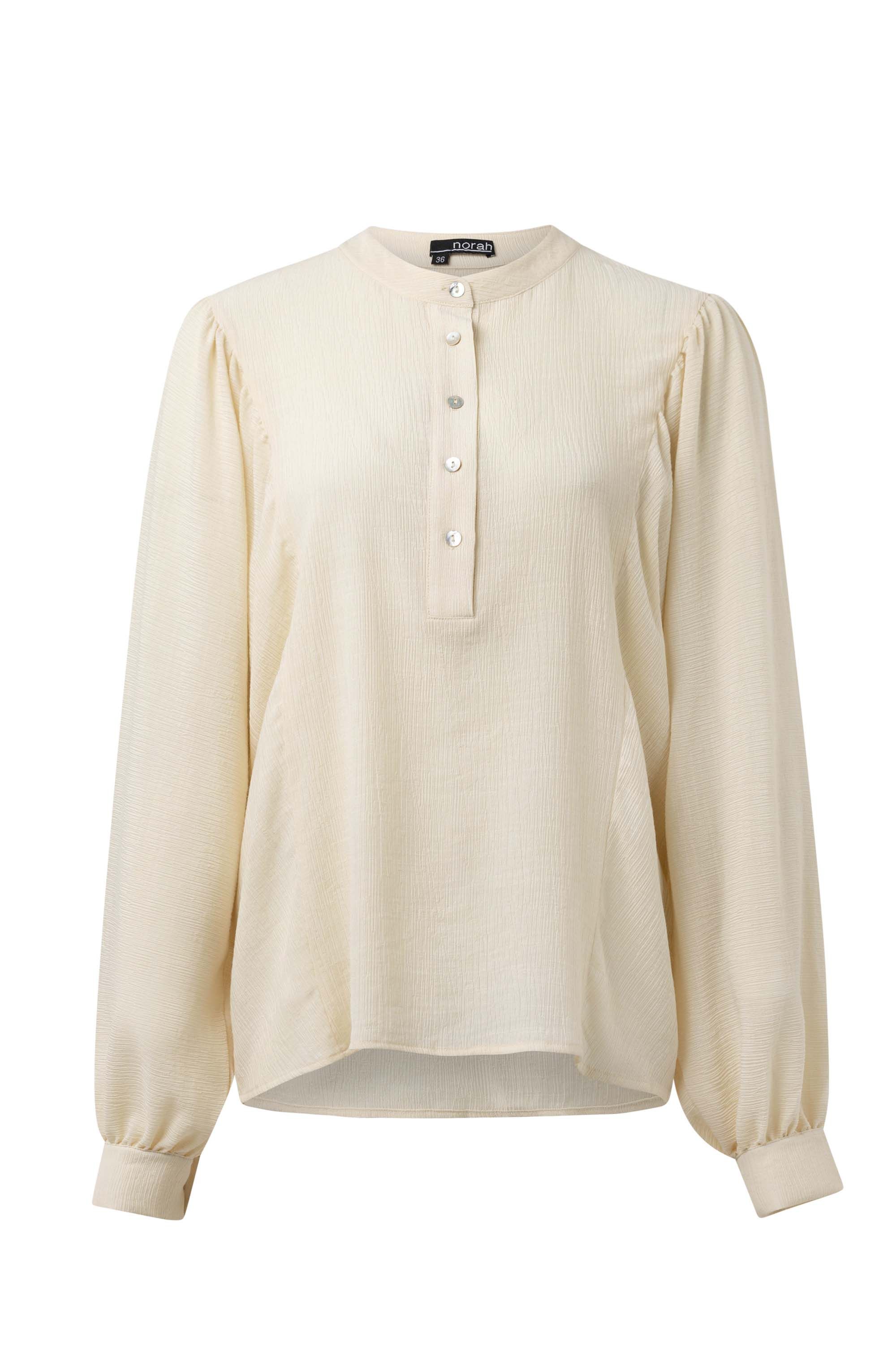 Norah Ecru blouse met pofmouwen ecru 215871-102