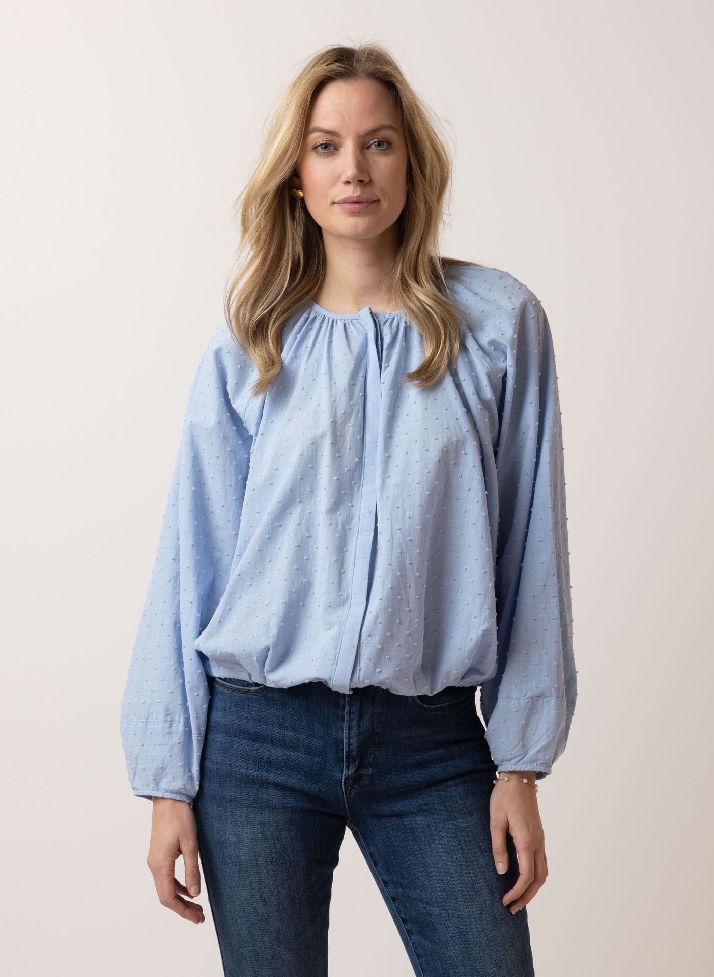 Norah Lichtblauwe blouse light blue 215912-401