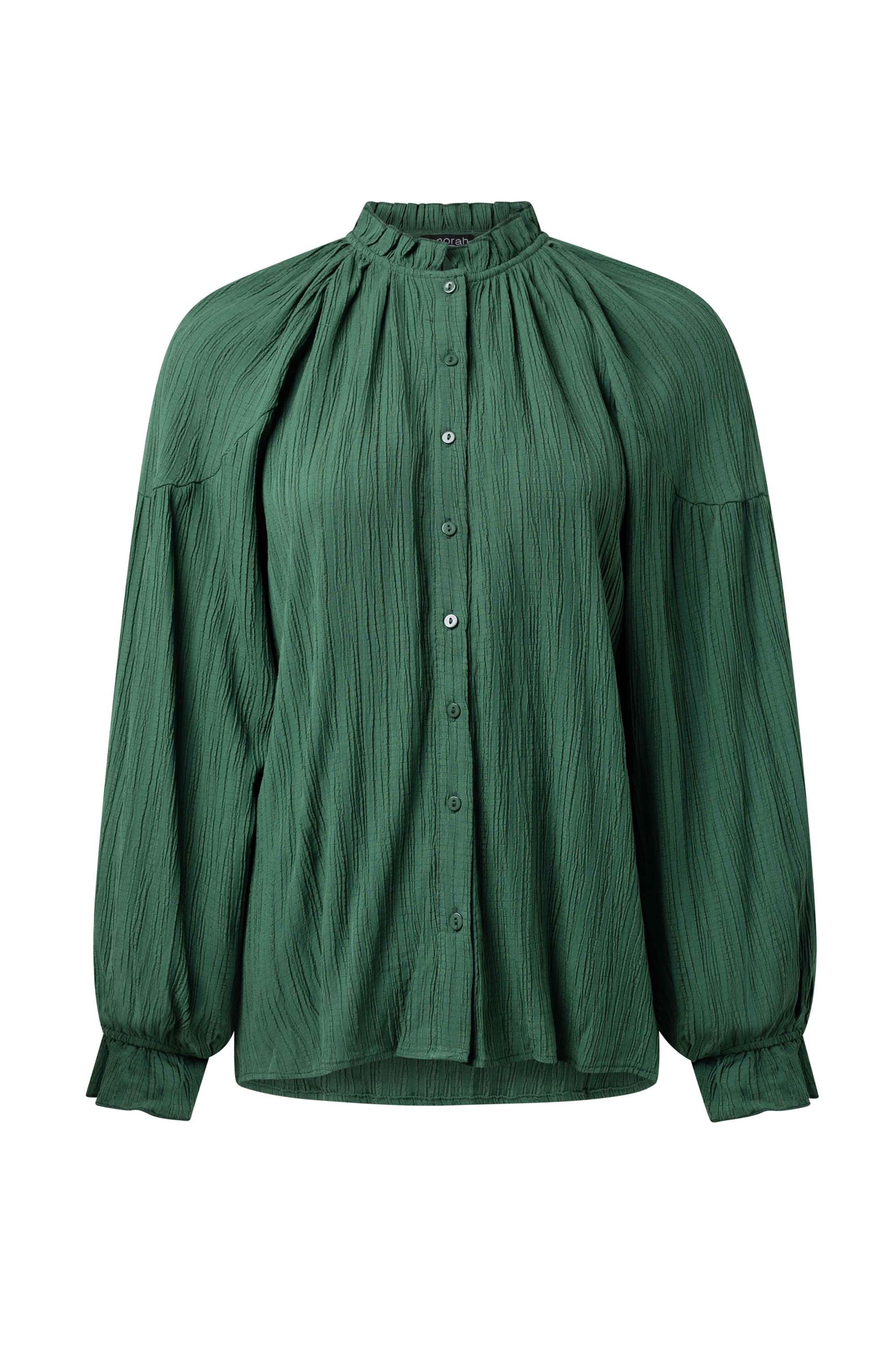 Norah Groene blouse met structuur green 215924-500