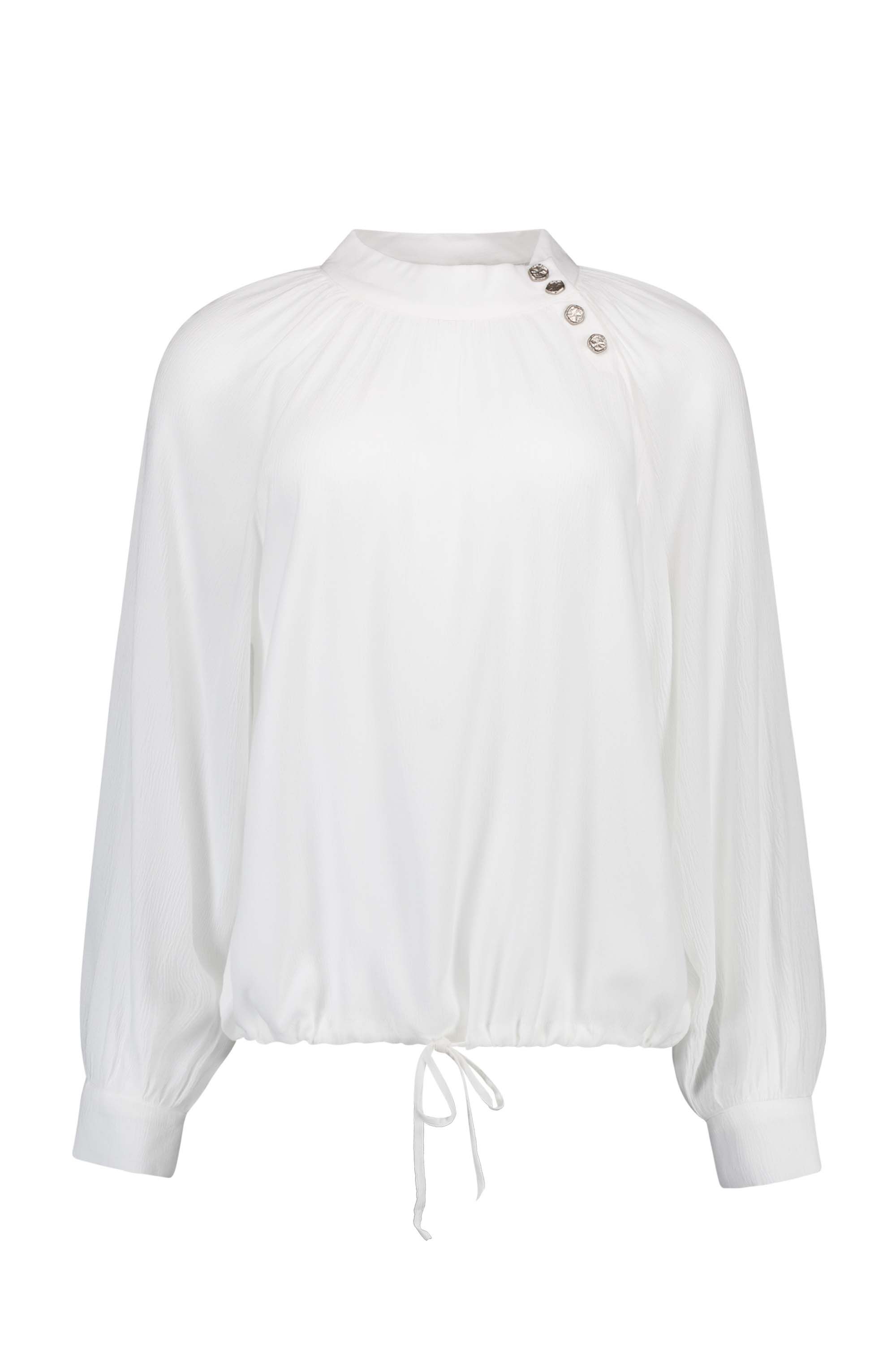 Norah Off-white blouse met zilverkleurige knopen off-white 215934-101