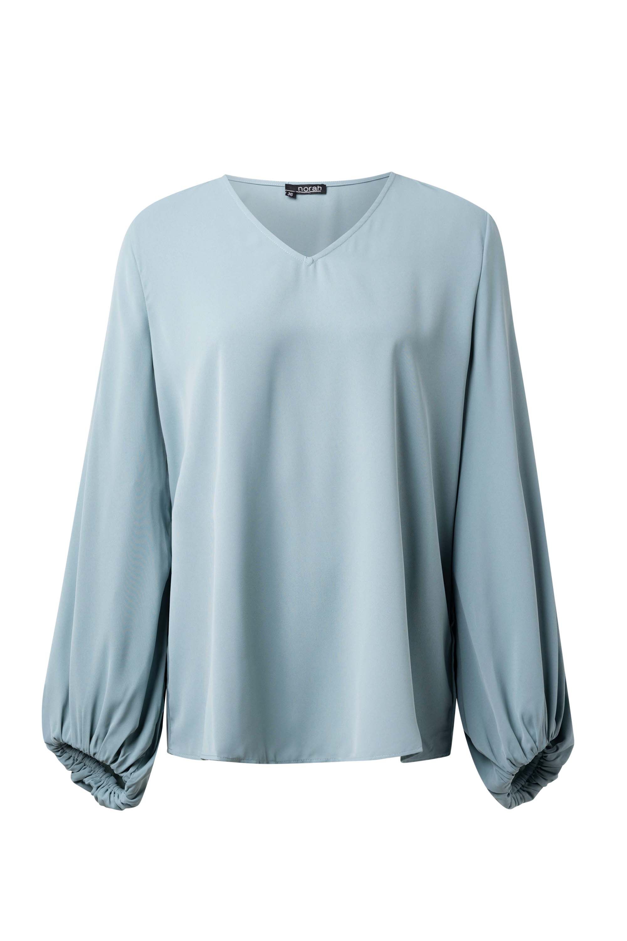 Norah Lichtblauwe blouse met V-hals green/grey 215958-540