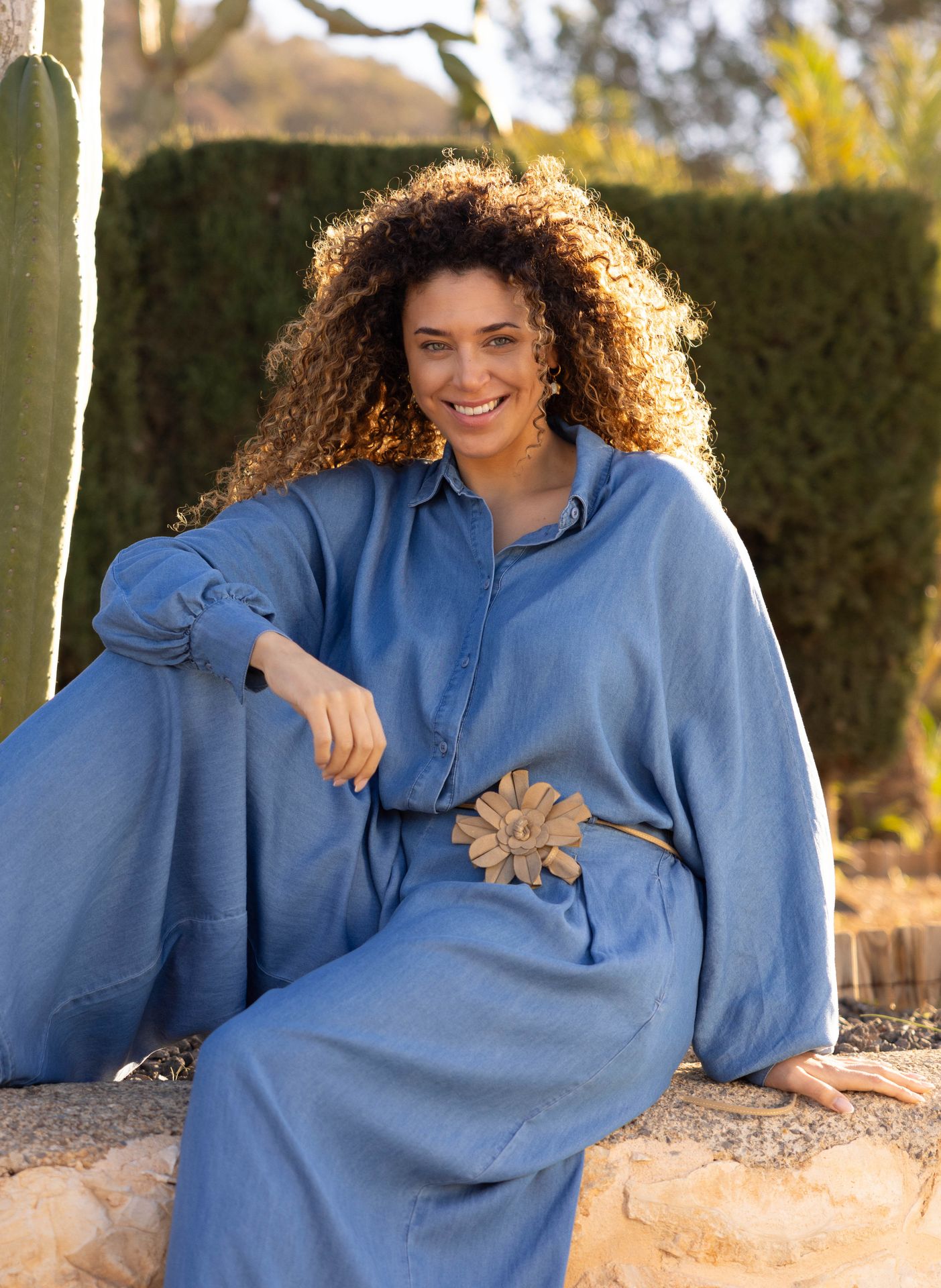 Norah Blauwe blouse denim blue 215972-472