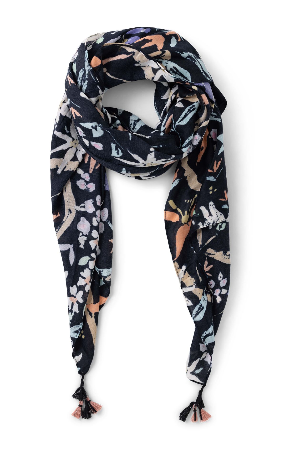 Norah Meerkleurige sjaal black multicolor 215997-020