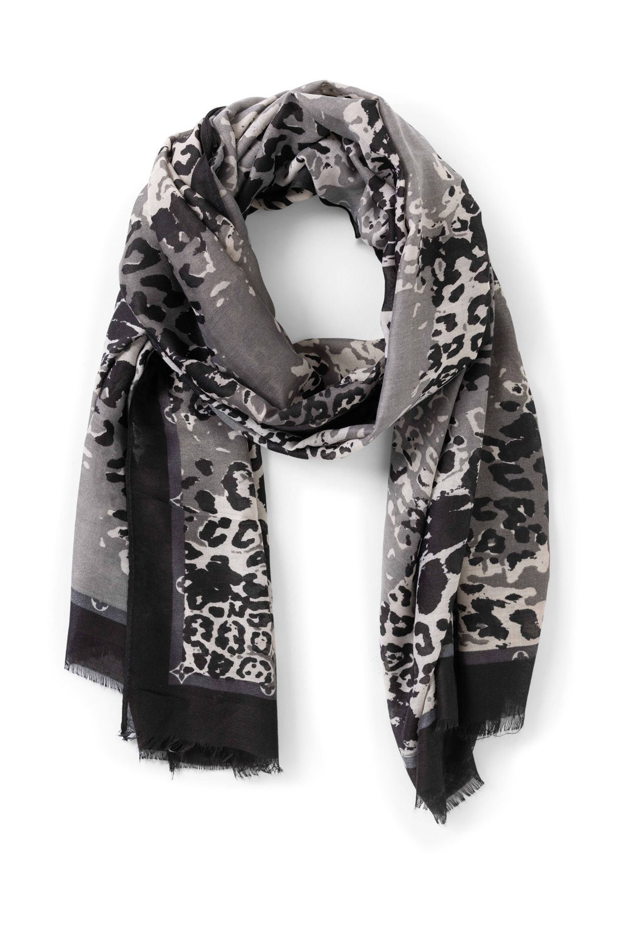 Norah Zwarte sjaal black/grey 215999-040