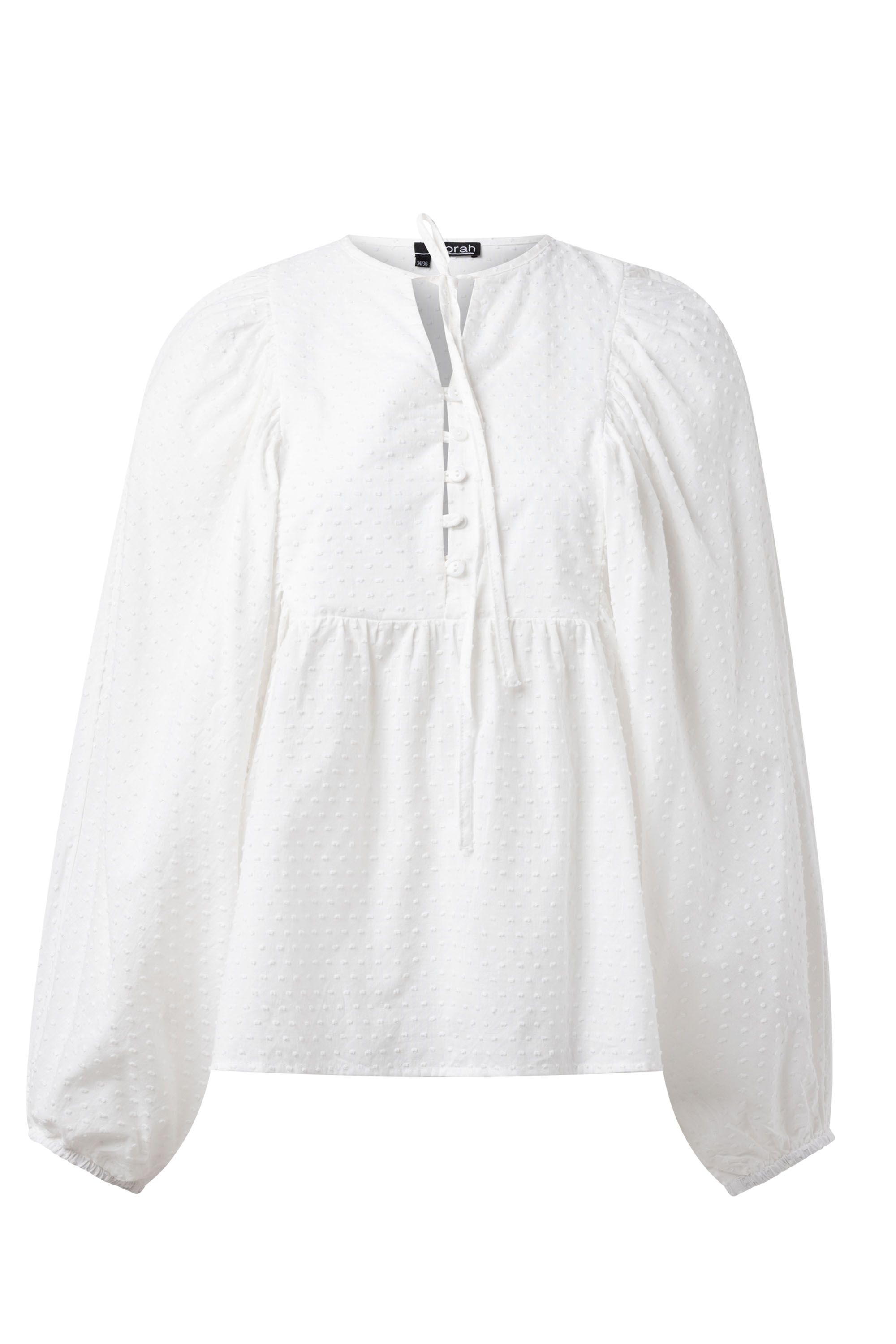 Norah Off-white blouse met stippen off-white 216058-101