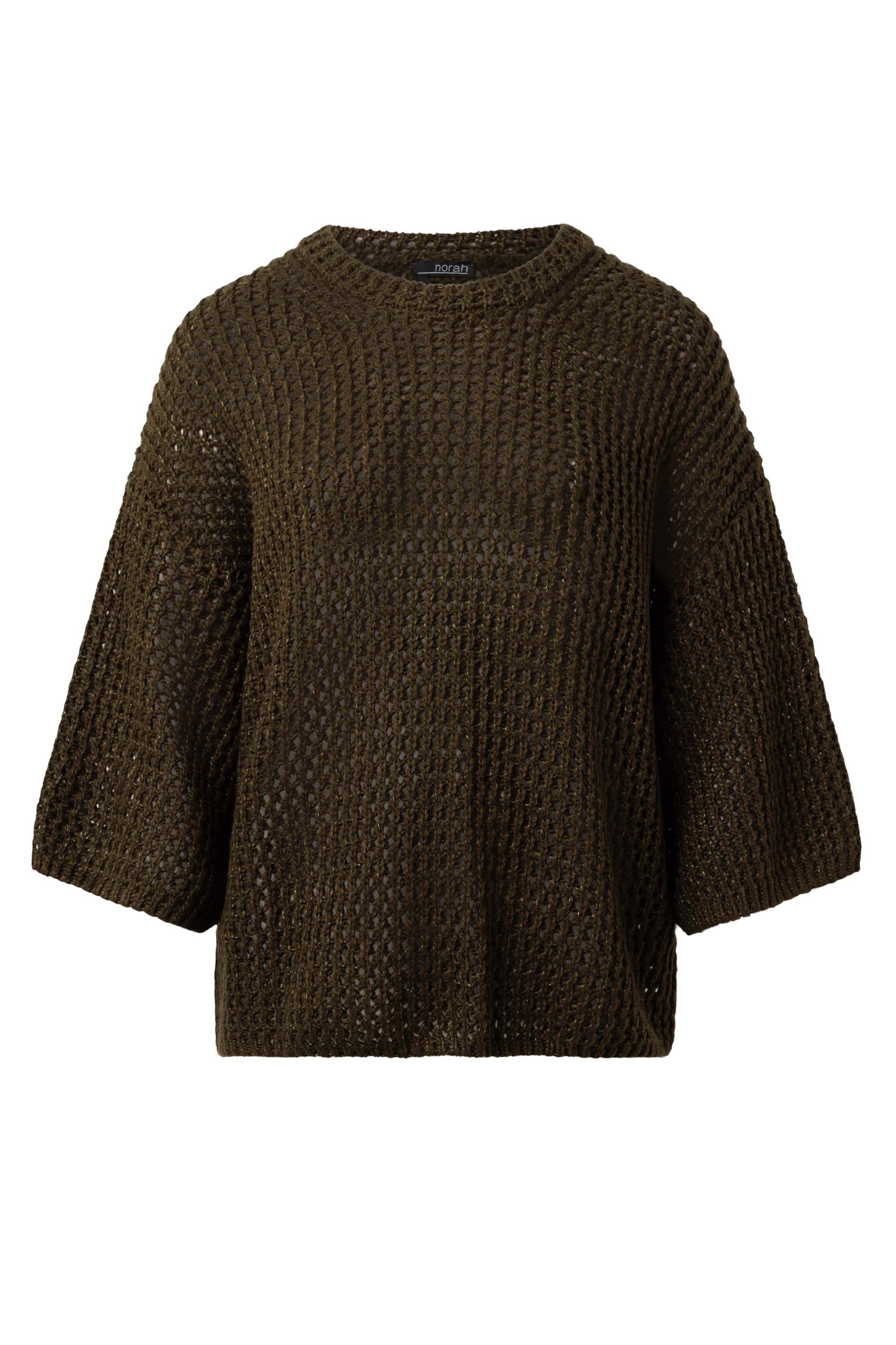 Norah Olijfgroene gehaakte trui olive green 216101-594-40