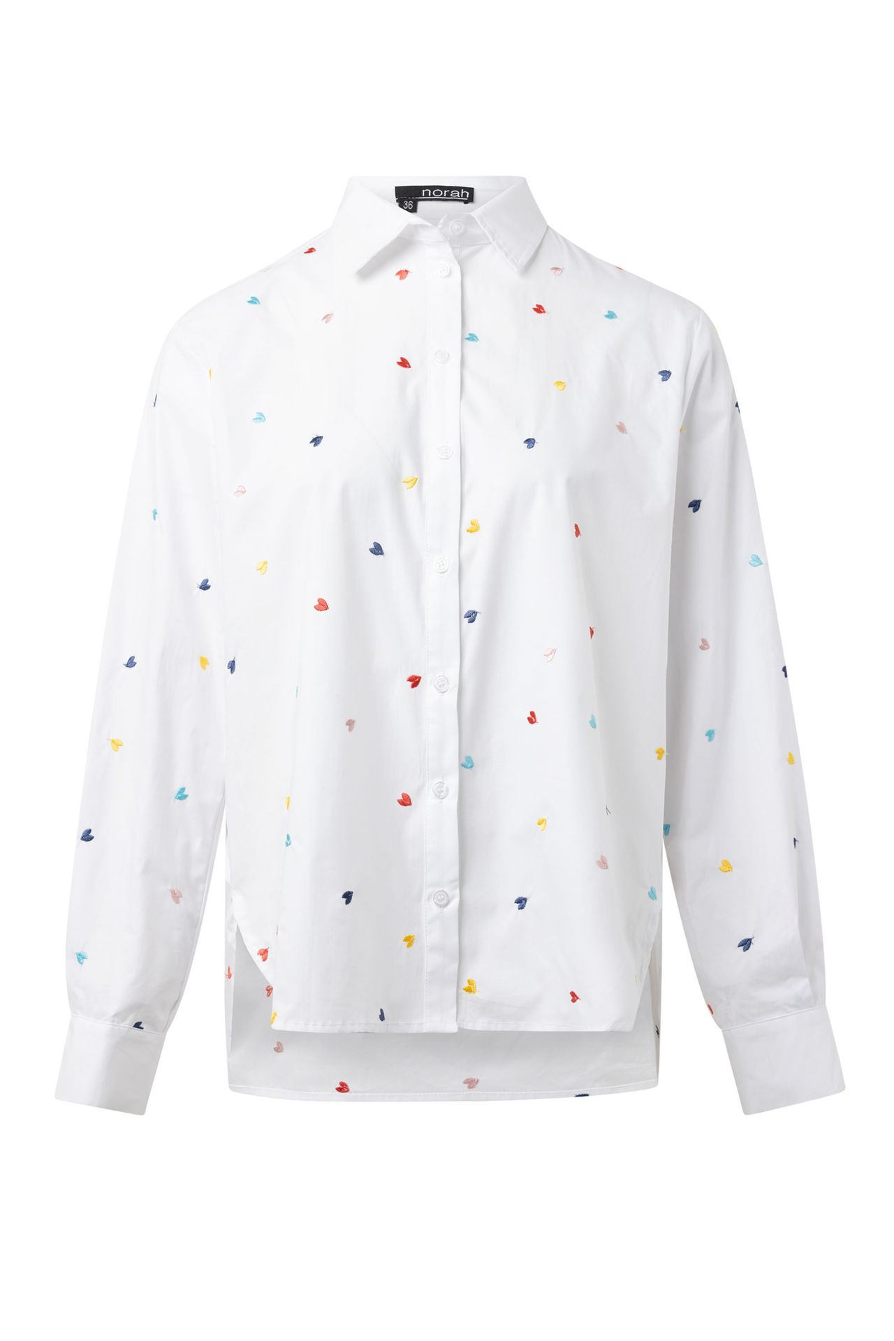 Norah Witte blouse met hartjes white multicolor 216120-120