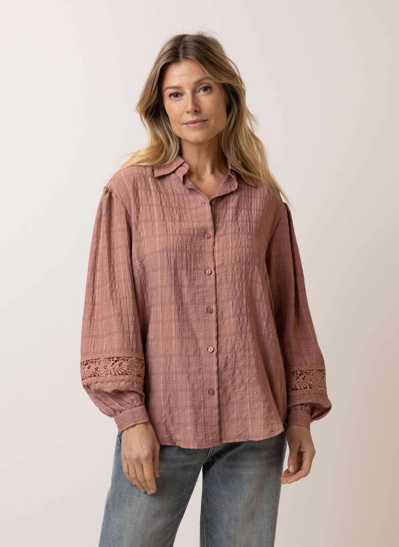 Norah Roze blouse dark rose 216215-998