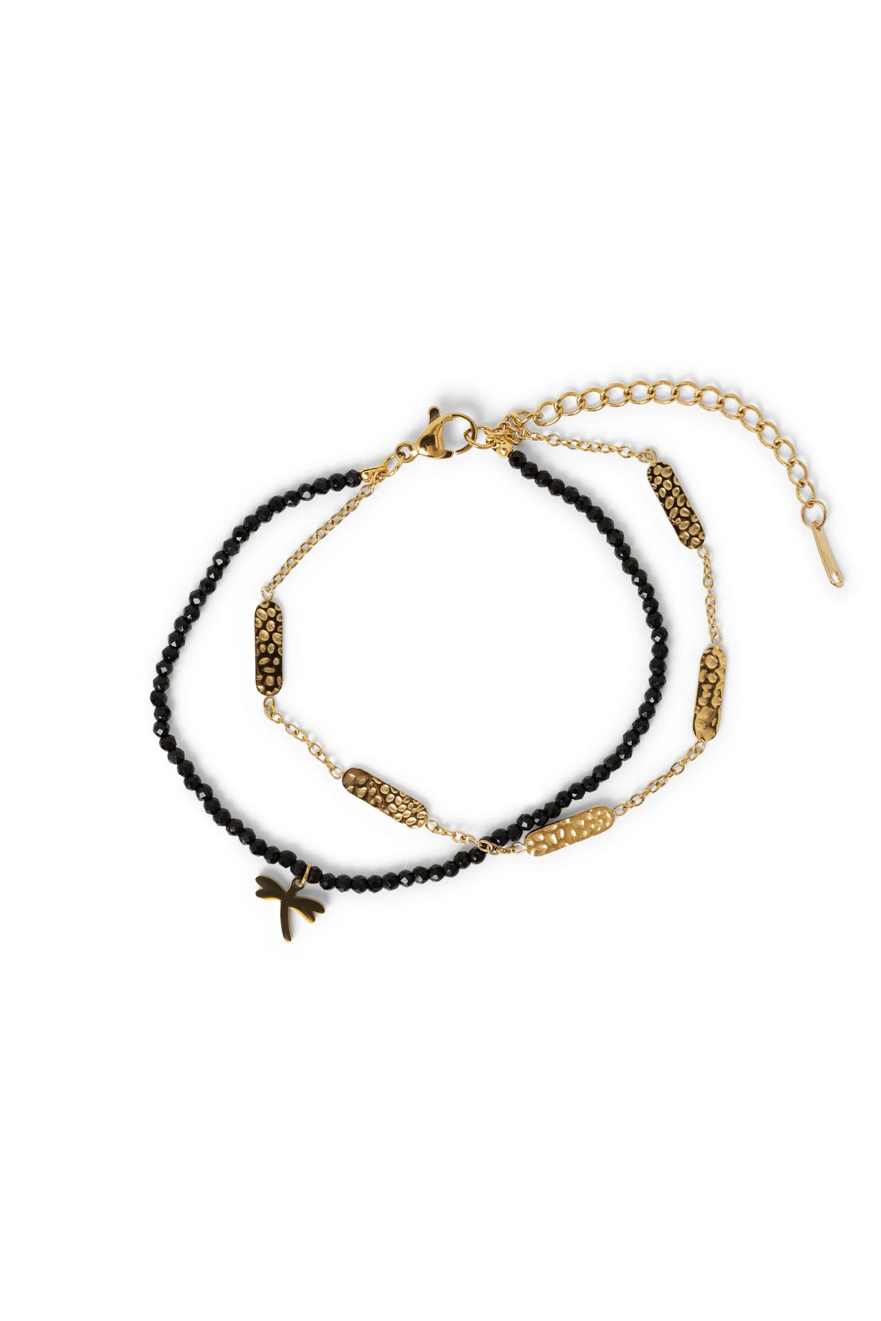 Norah Dubbele armband met bedels en kralen gold 216277-199