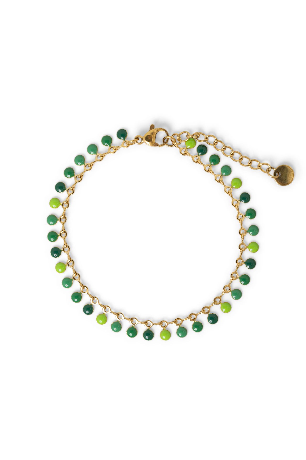 Norah Goude armband met groene bedels gold 216279-199