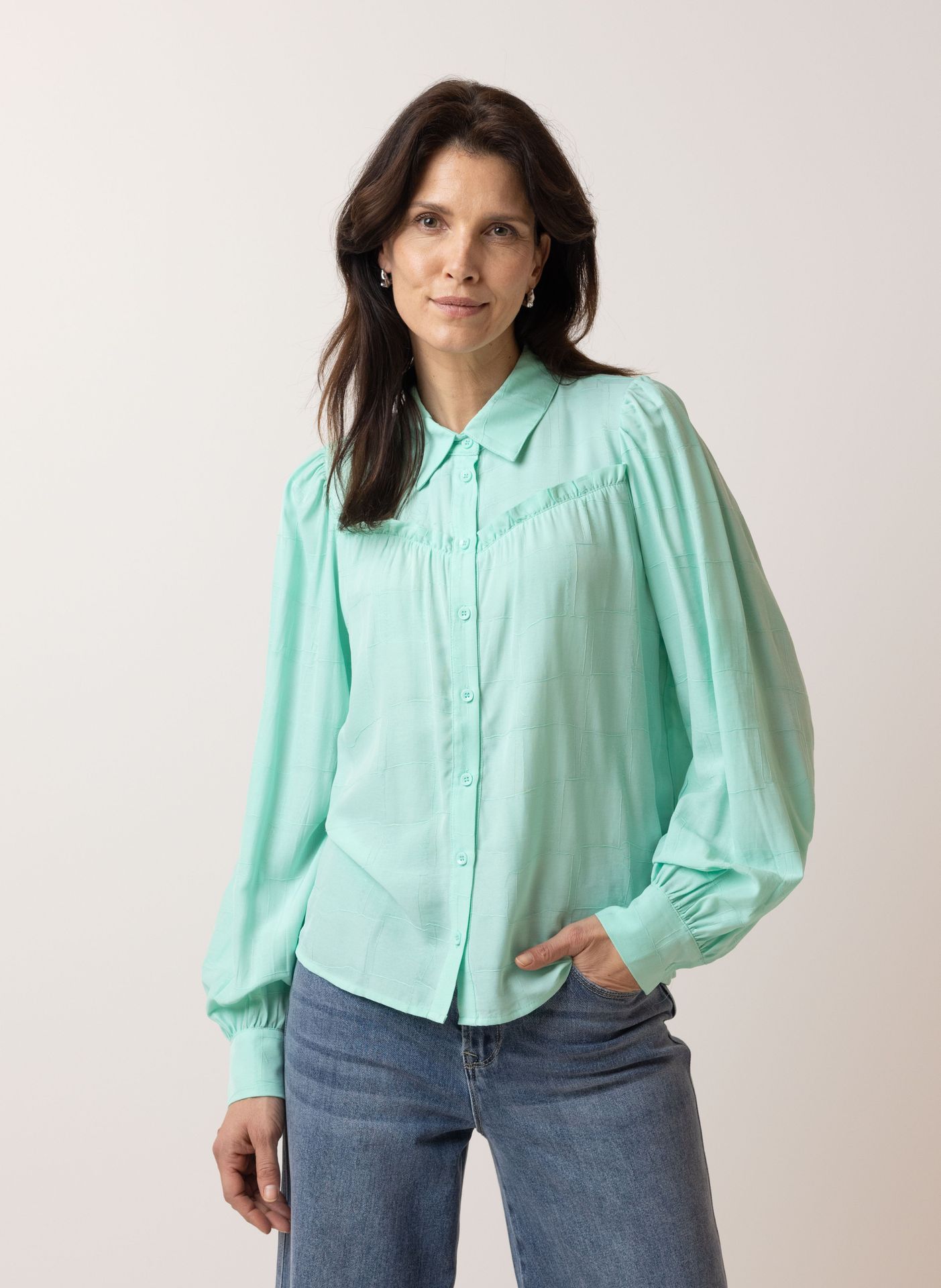 Norah Mintkleurige blouse mint 216308-502