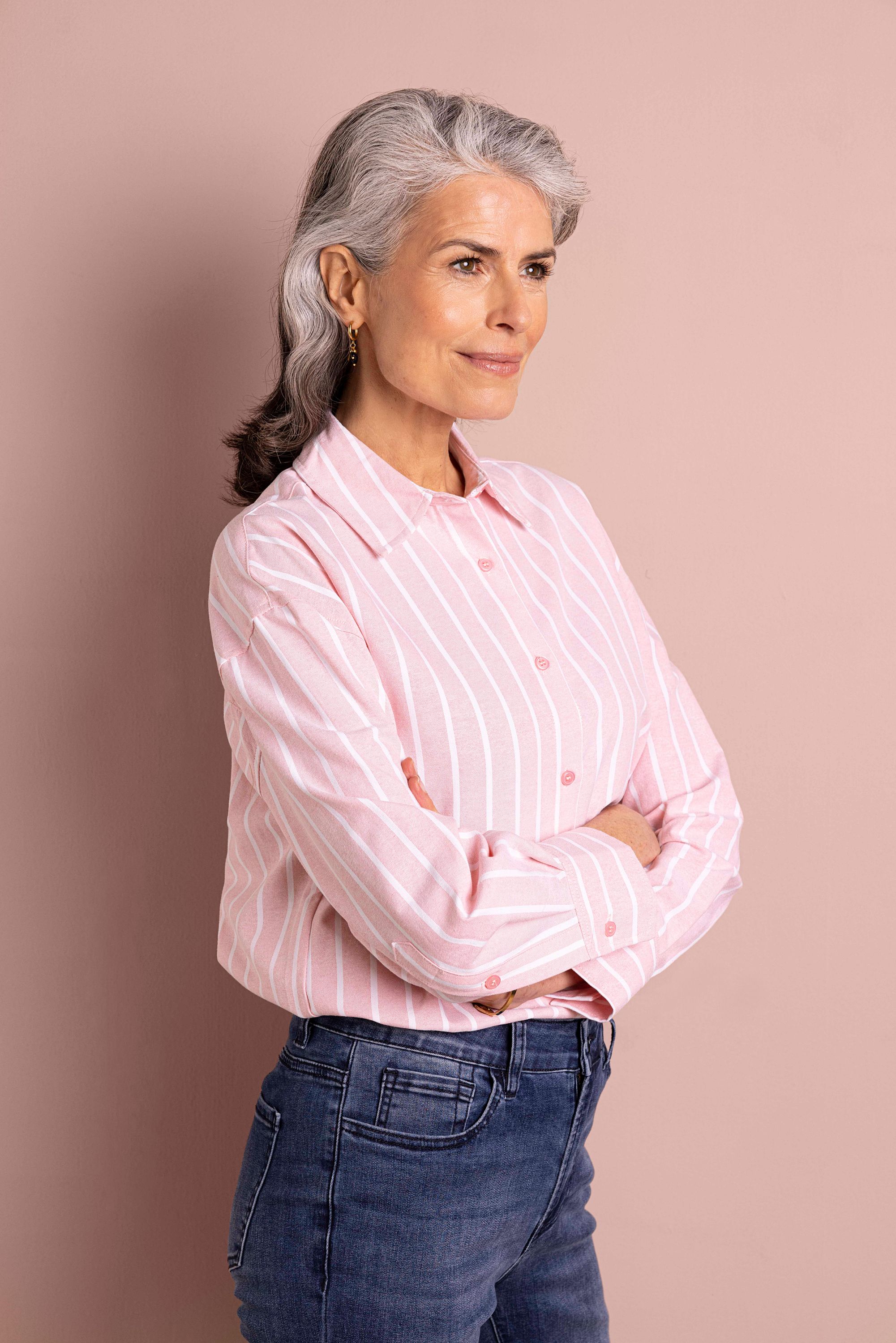 Norah Roze/wit gestreepte blouse pink/white 216328-931