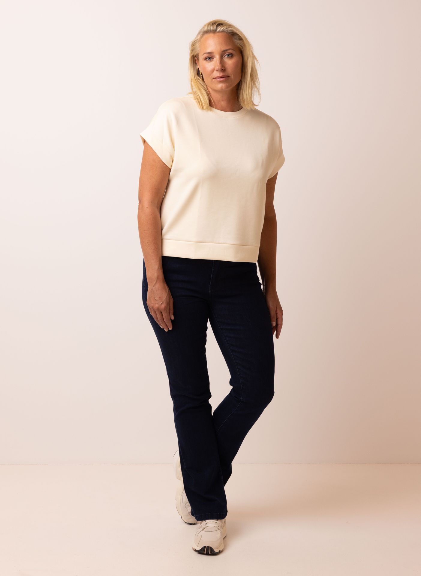Norah Off-white shirt met splits off-white 216331-101-42