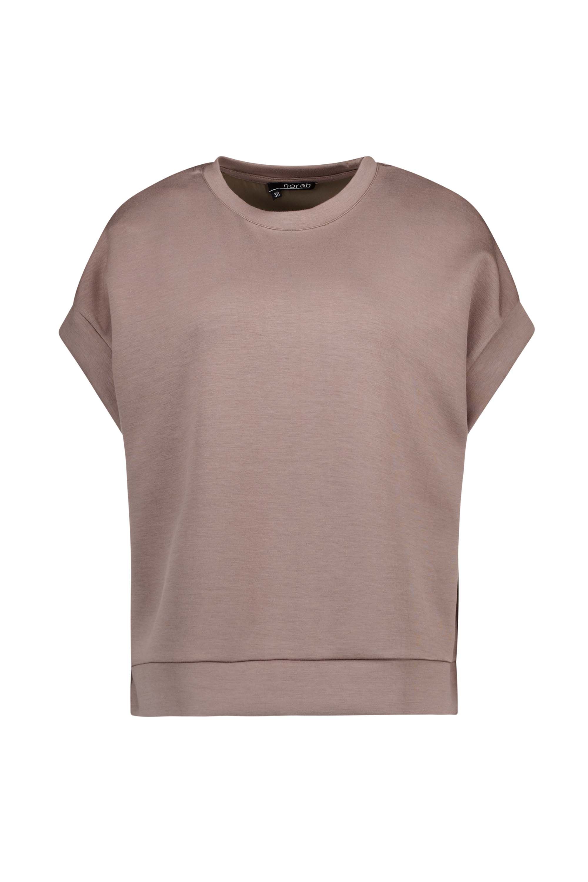 Norah Taupe shirt met splitten taupe 216331-204-40