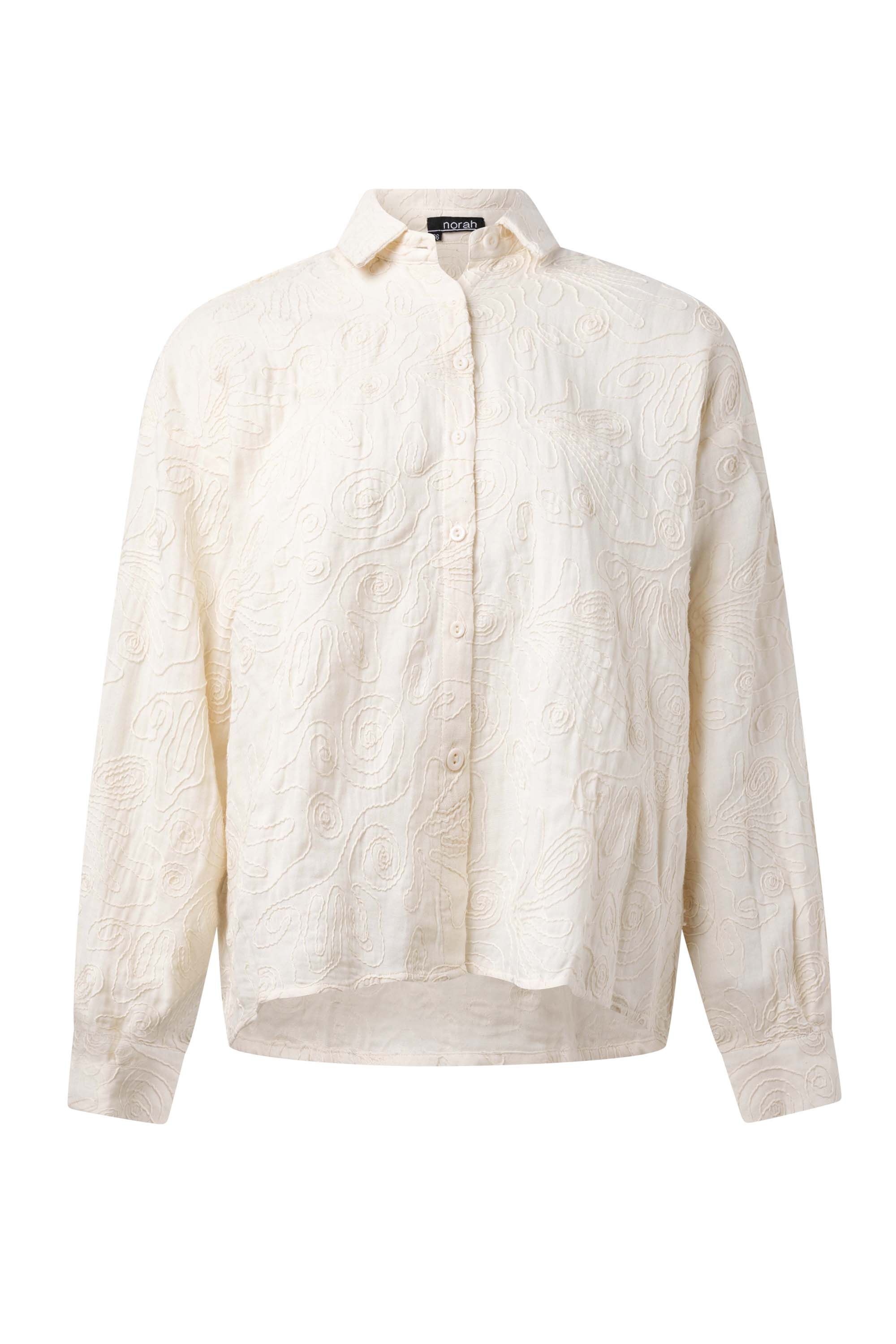 Norah Ecru blouse met borduursels ecru 216353-102