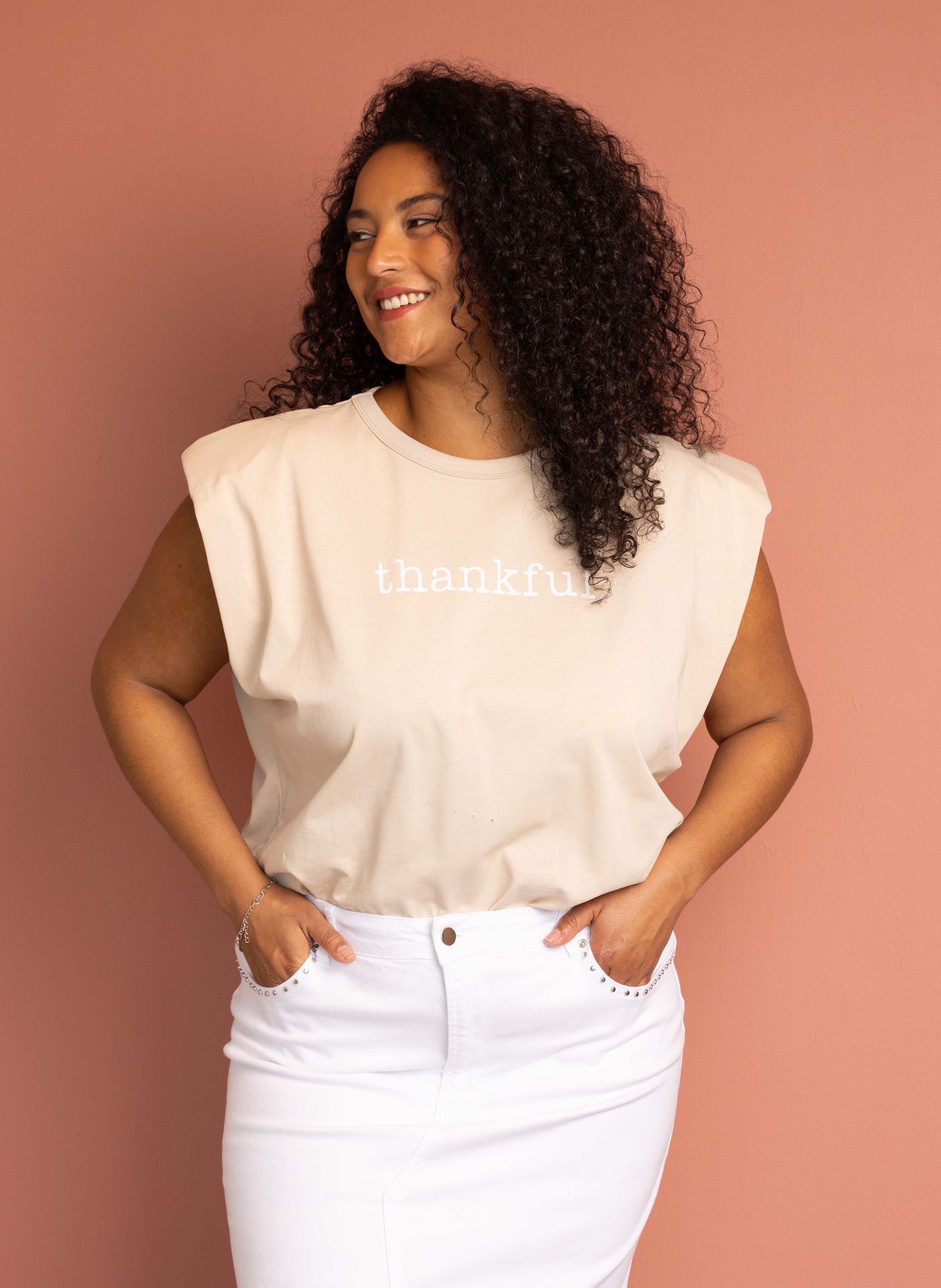 Norah Zandkleurige top sand 216355-110