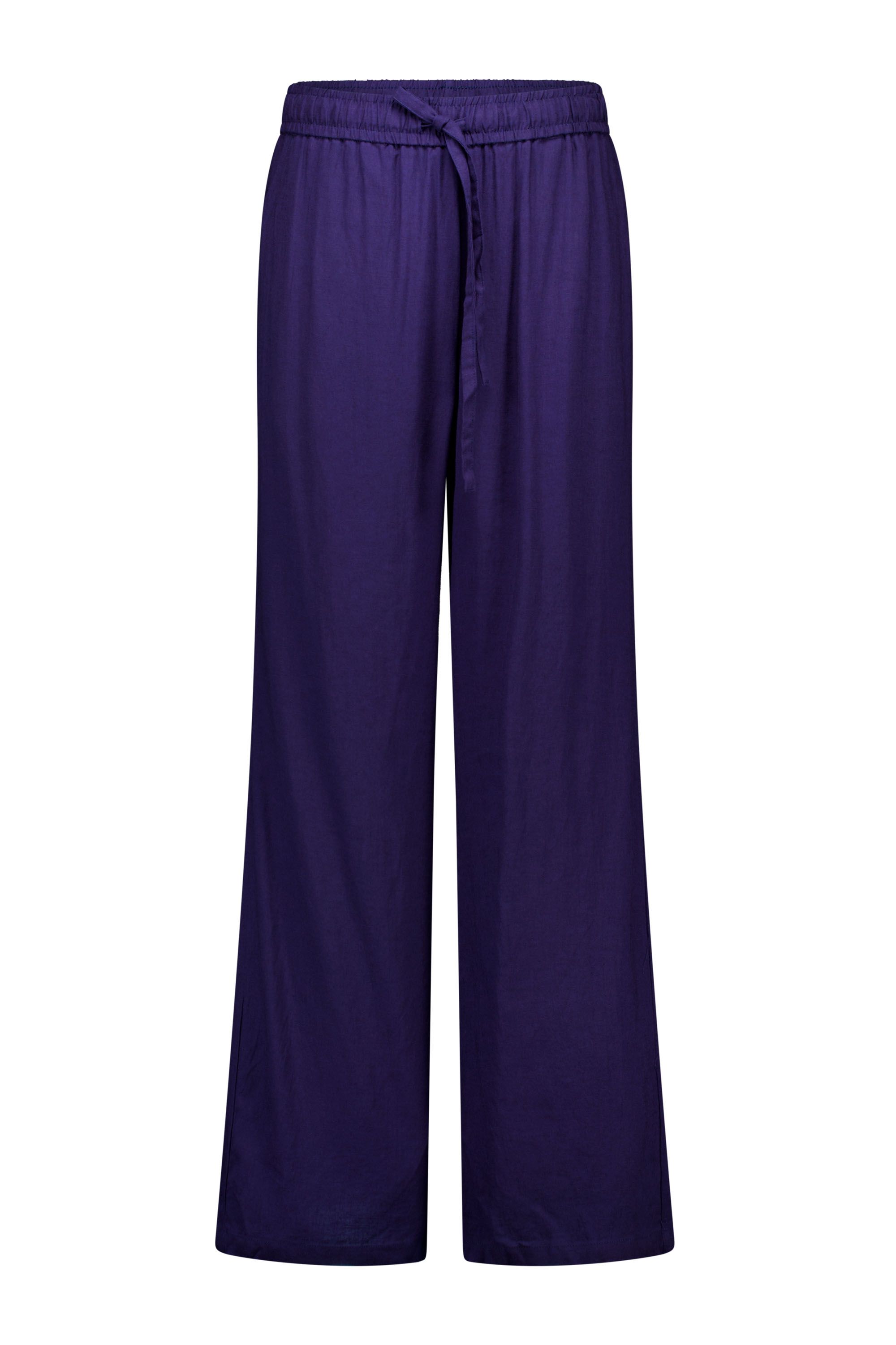 Norah Wide fit broek | Blauw navy 216368-492