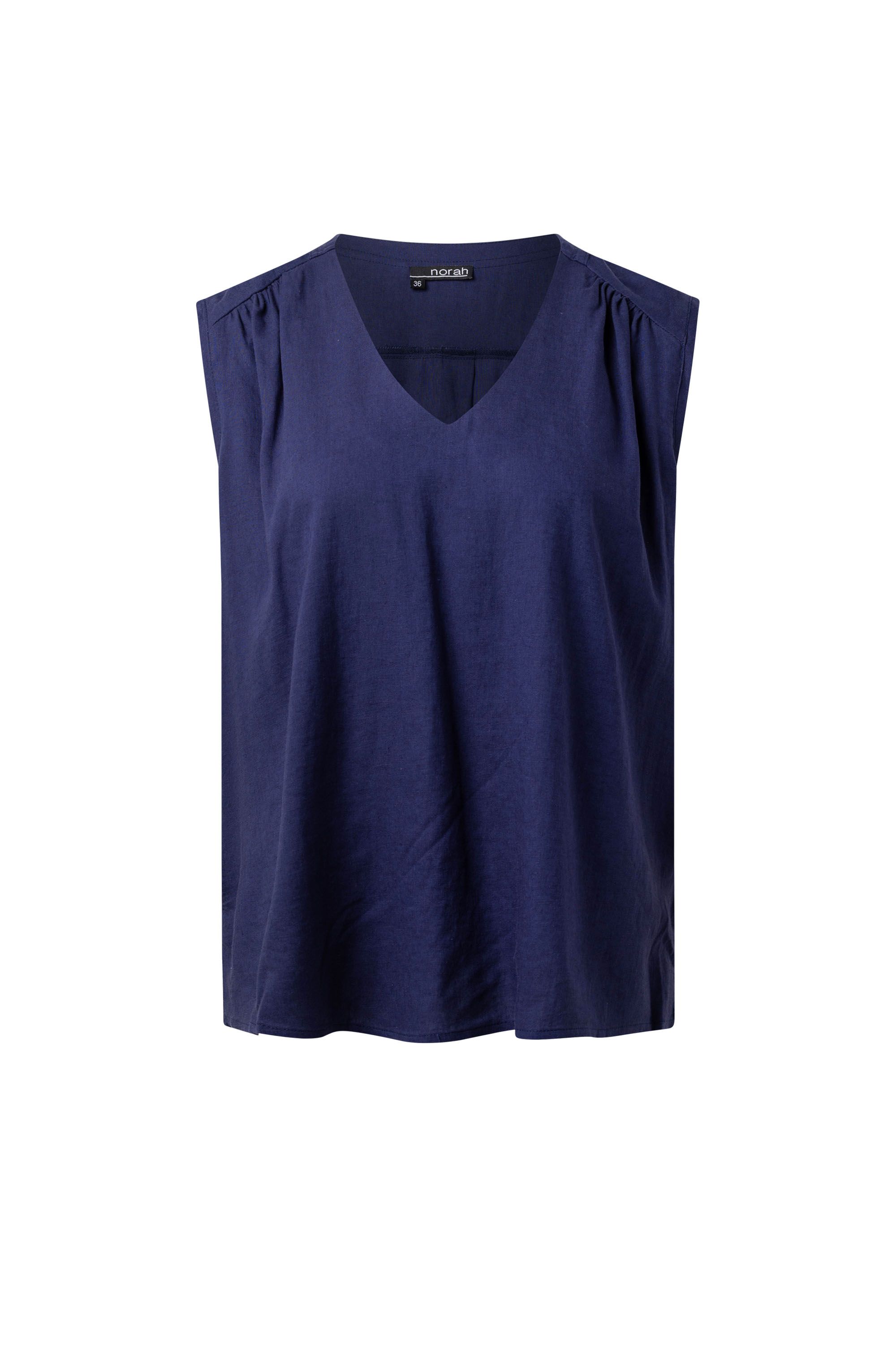 Norah Mouwloze blauwe top navy 216369-492