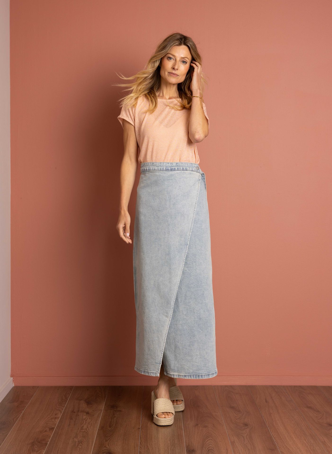 Norah Maxi denim rok light blue 216418-401