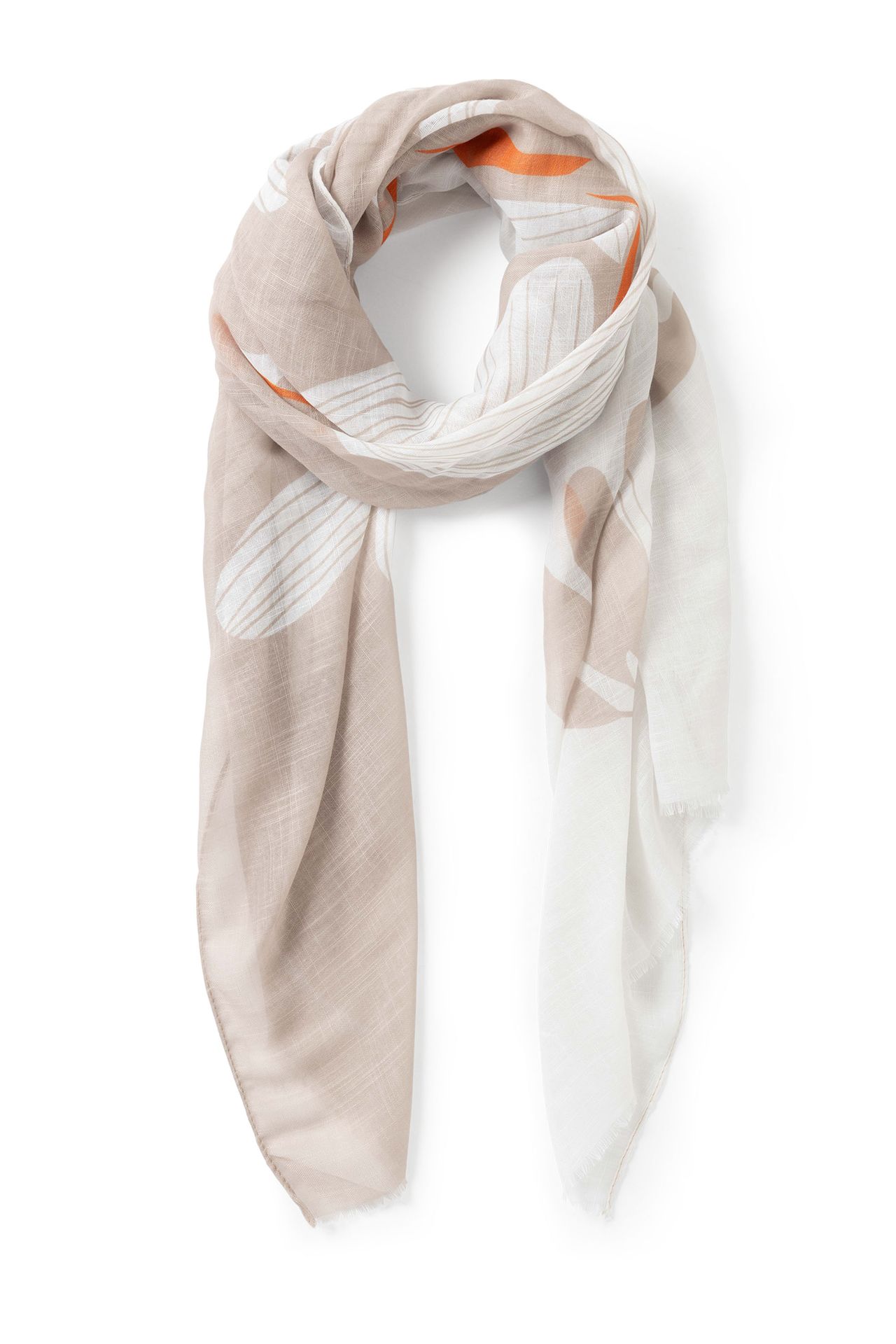Norah Meerkleurige sjaal taupe multicolor 216436-207