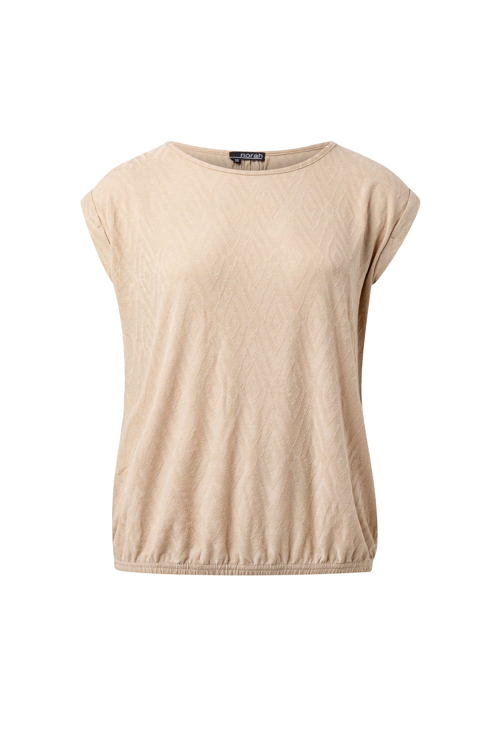 Norah Zandkleurig shirt met subtiele structuur sand 216458-110