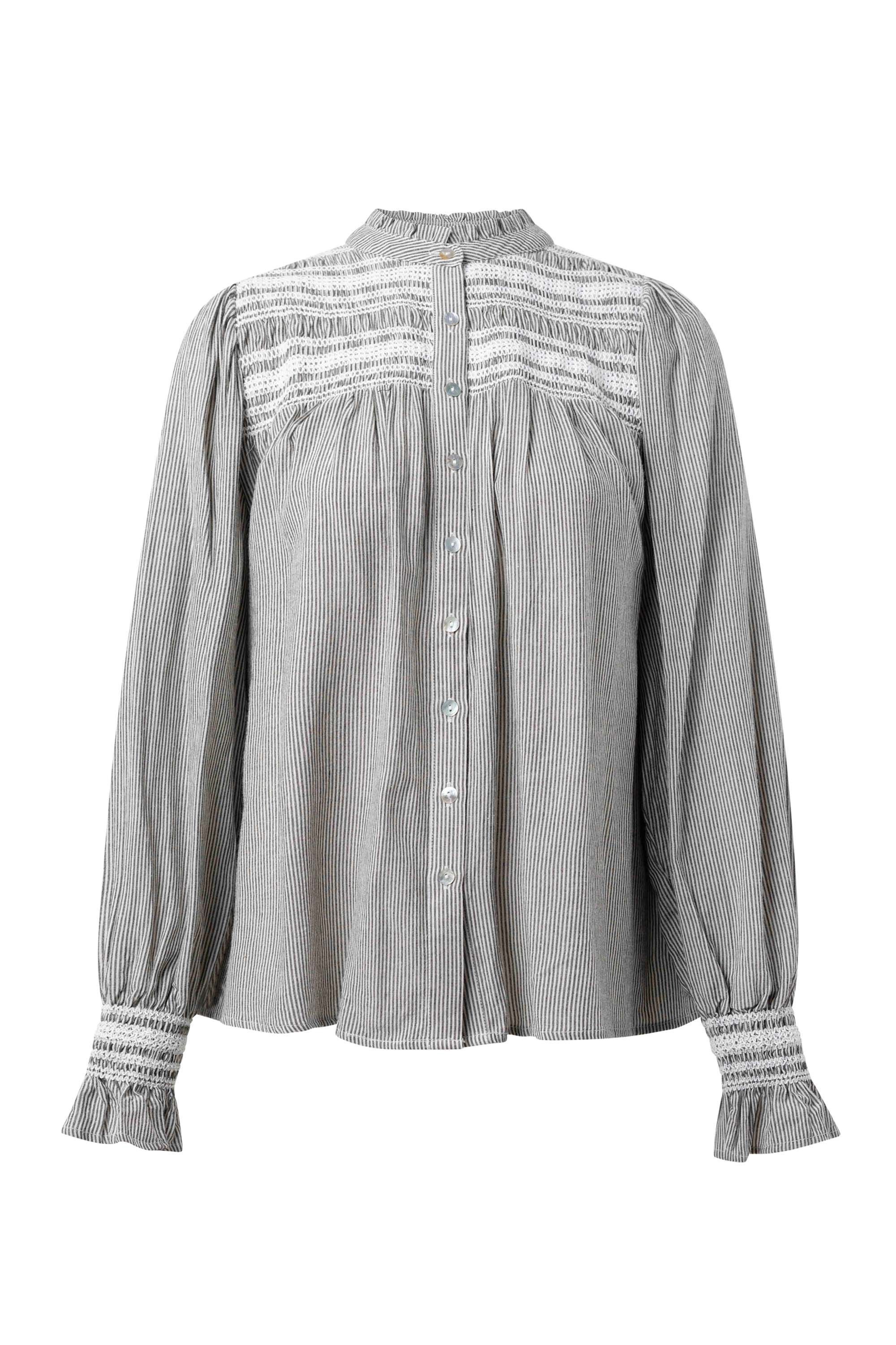 Norah Grijs/wit gestreepte blouse grey/white 216464-071