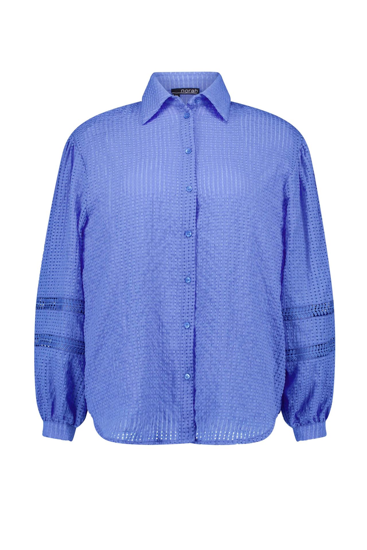 Norah Blouse met ruitpatroon royal blue 216477-466-34