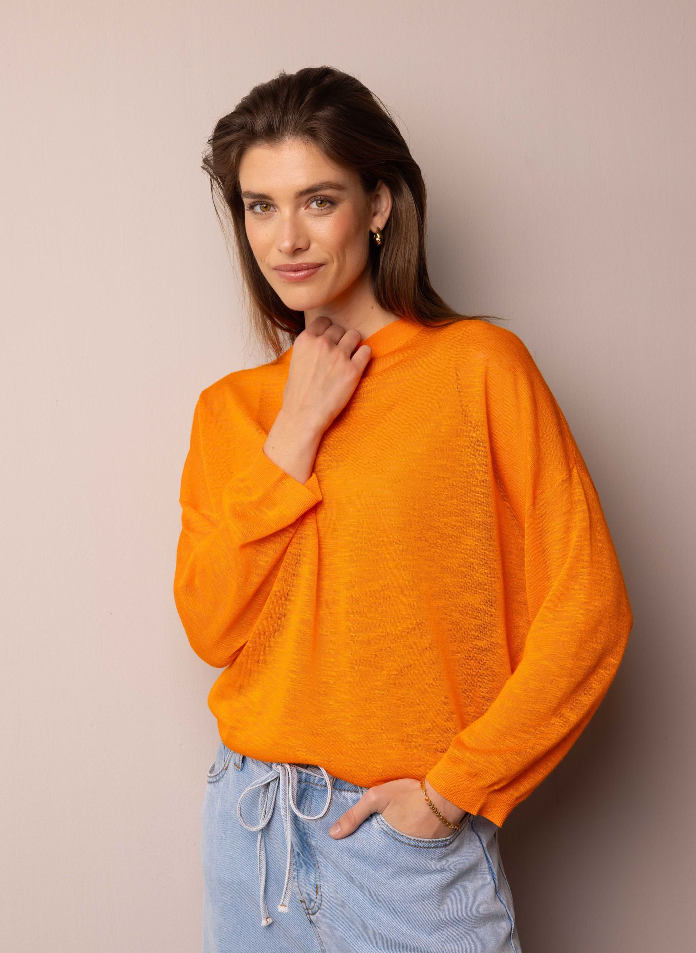 Norah Oranje trui orange melange 216478-750