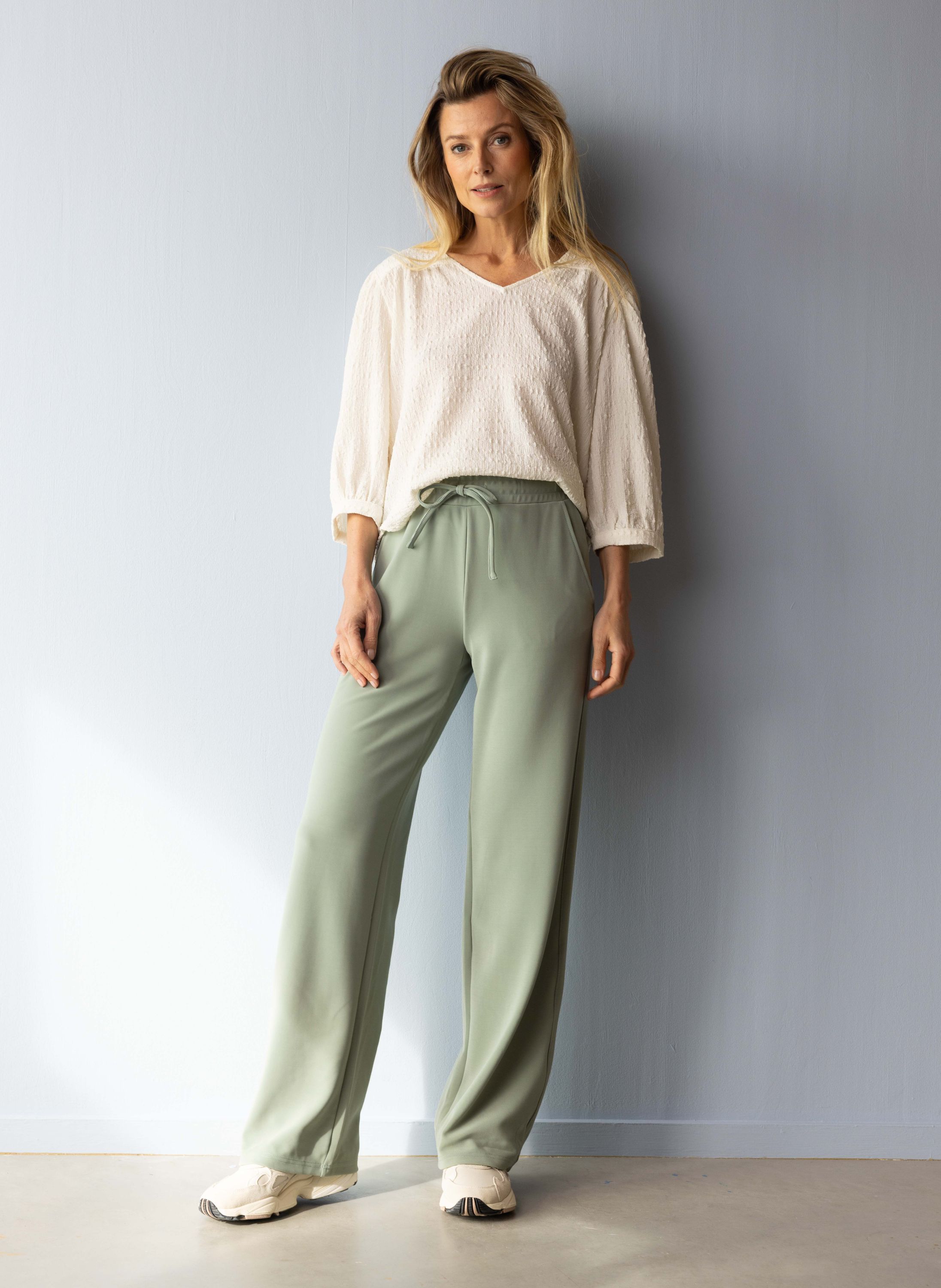 Tracy broek groen/grijs