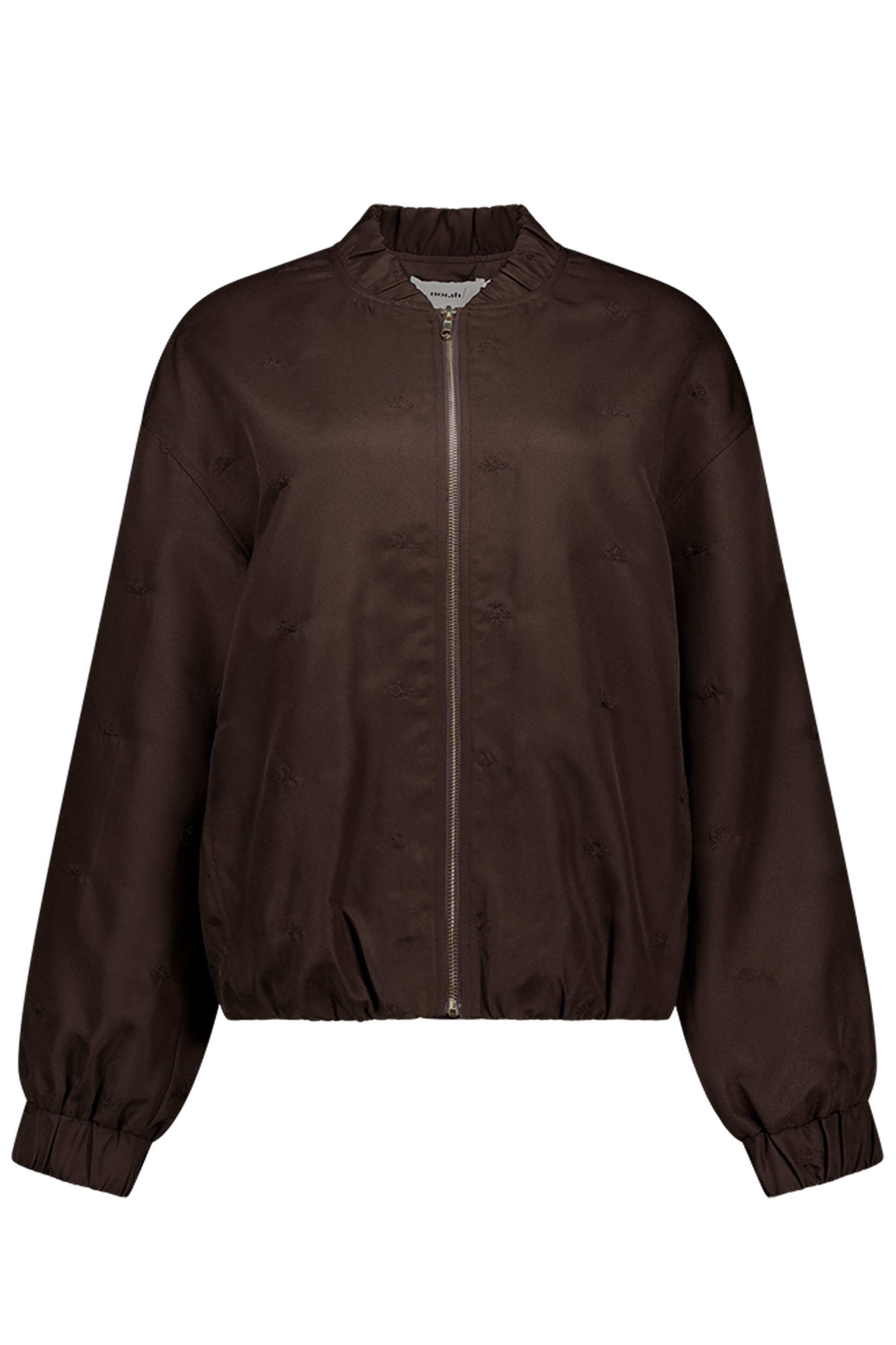 Norah Bruine bomberjas met borduursels brown 216504-200-46-48