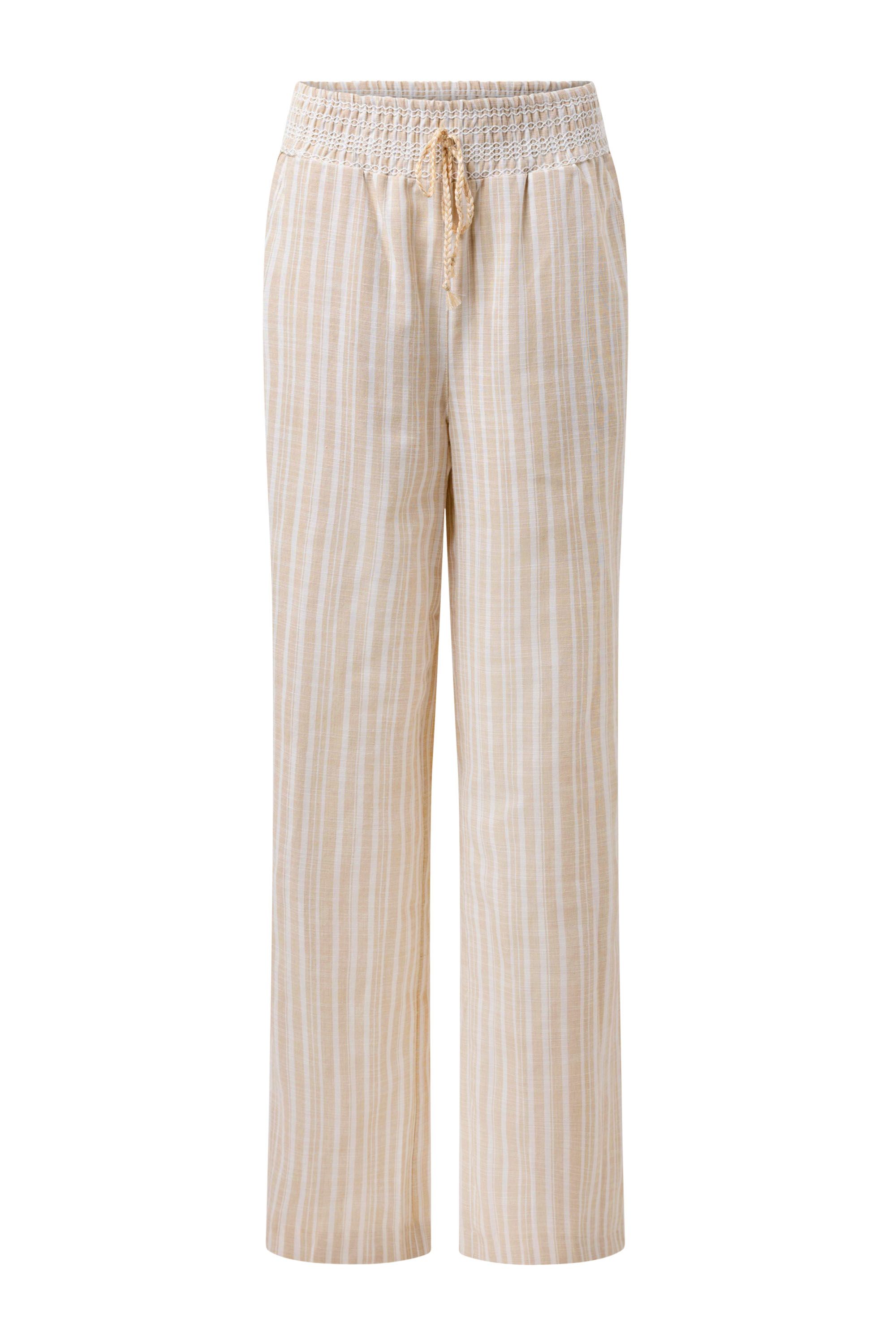 Norah Wie fit broek | Ecru/Bruin | Gestreept ecru/brown 216519-172
