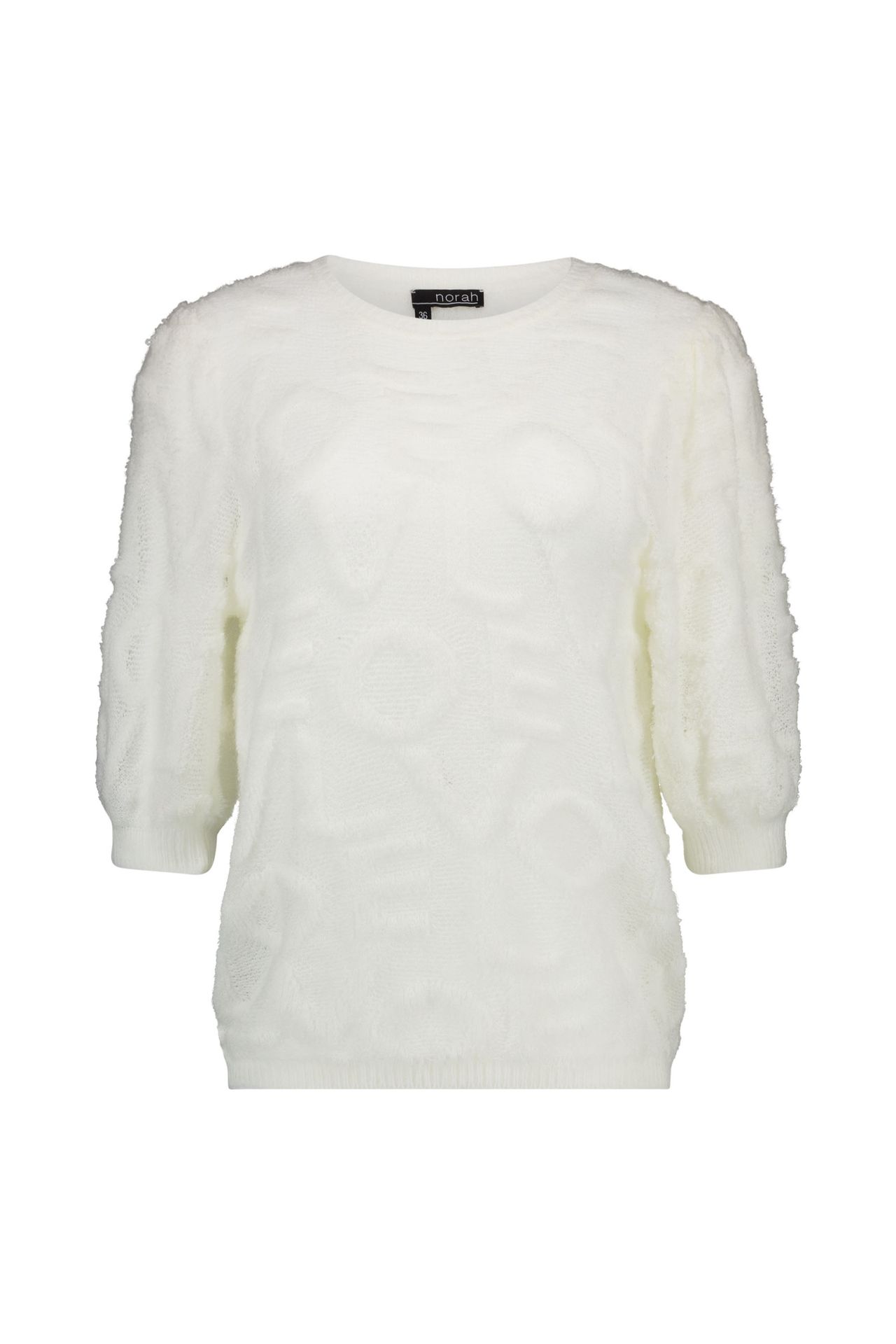 Norah Off-white trui met letters off-white 216530-101