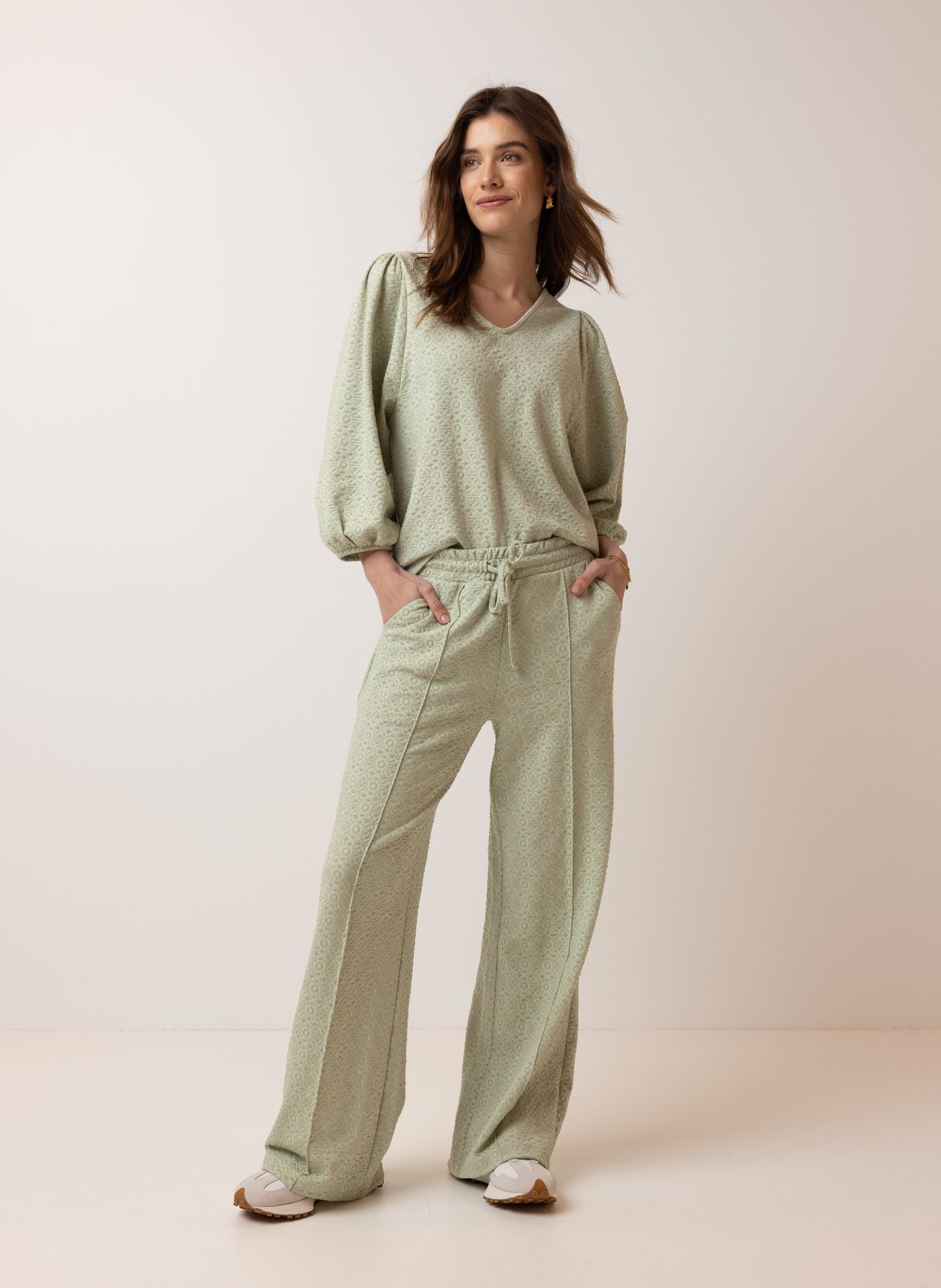 Norah Mintgroene pantalon green/grey 216532-540