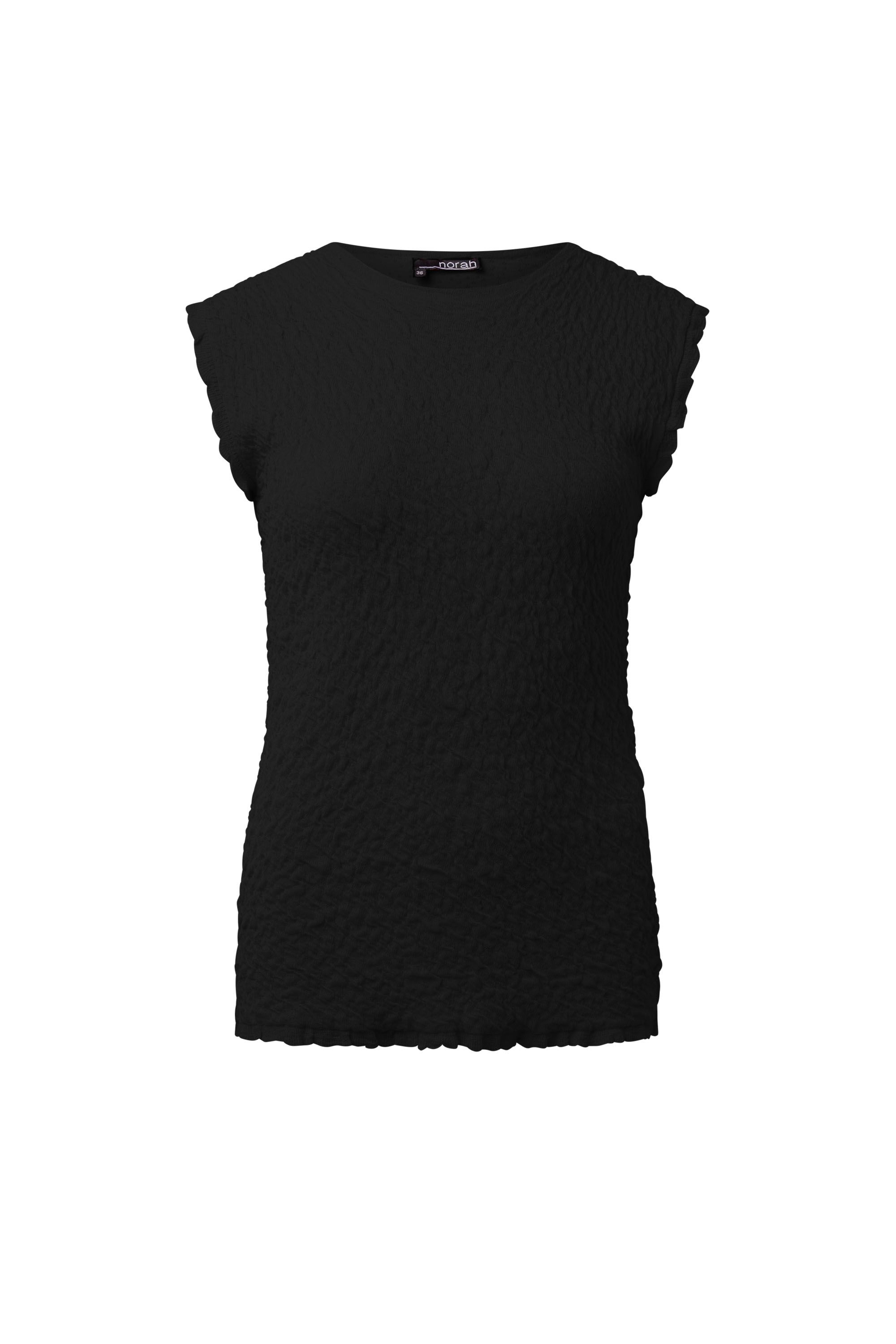 Norah Zwarte top met structuur black 216538-001