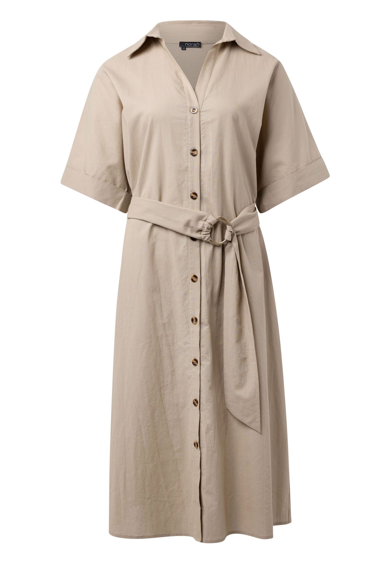 Norah Zandkleurige midi jurk sand 216549-110