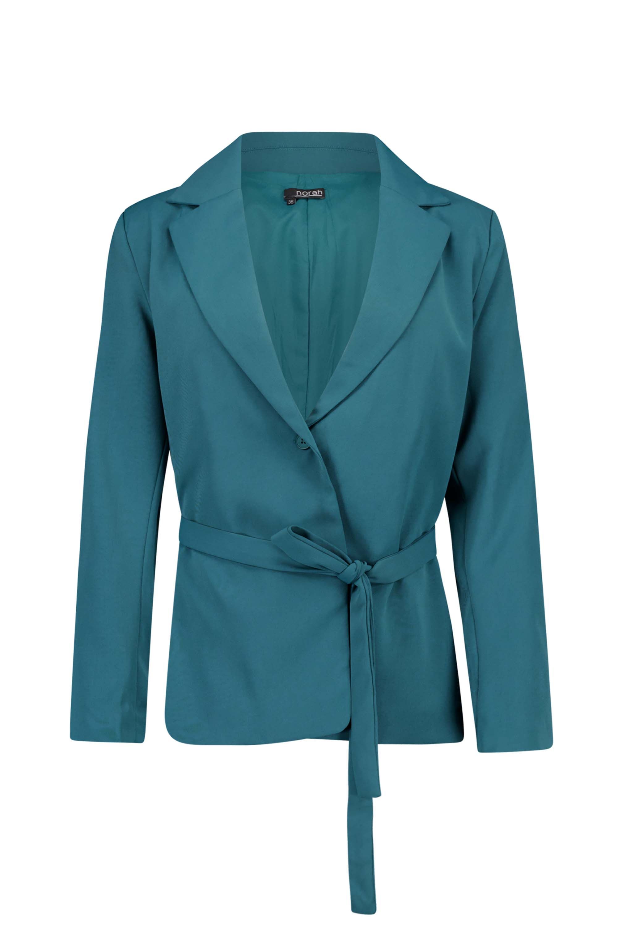 Norah Groene blazer met ceintuur jade 216553-574