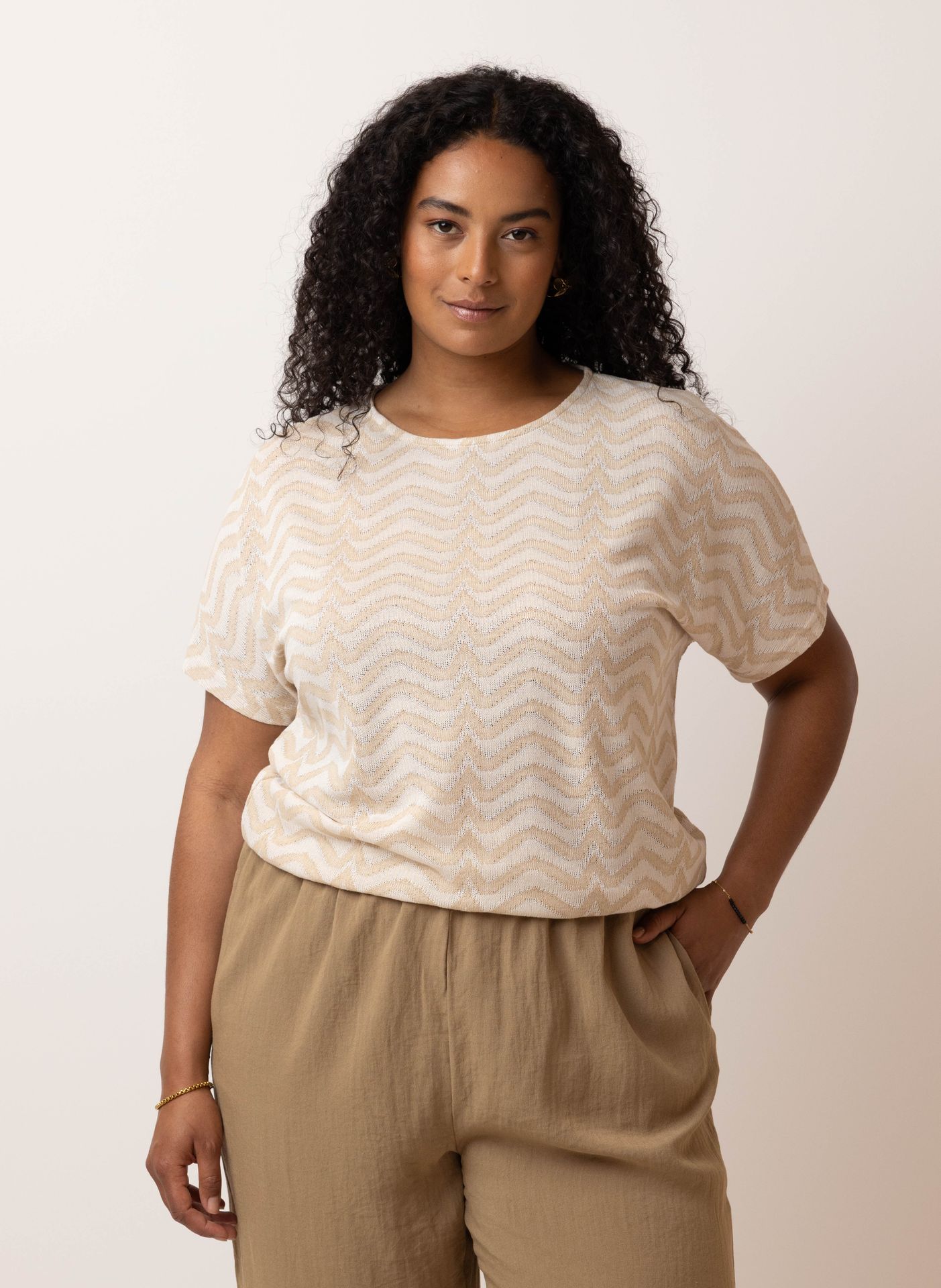 Norah Zandkleurig shirt sand 216554-110