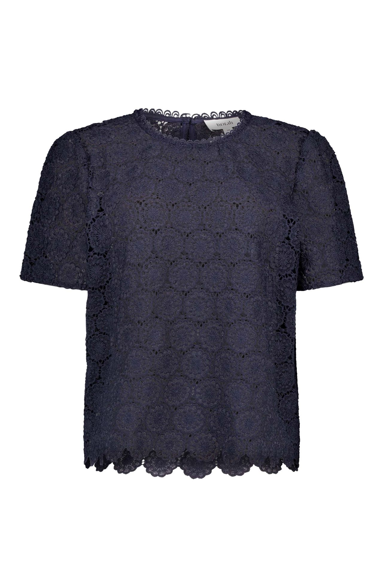 Norah Donkerblauw kanten shirt dark blue 216578-499-34