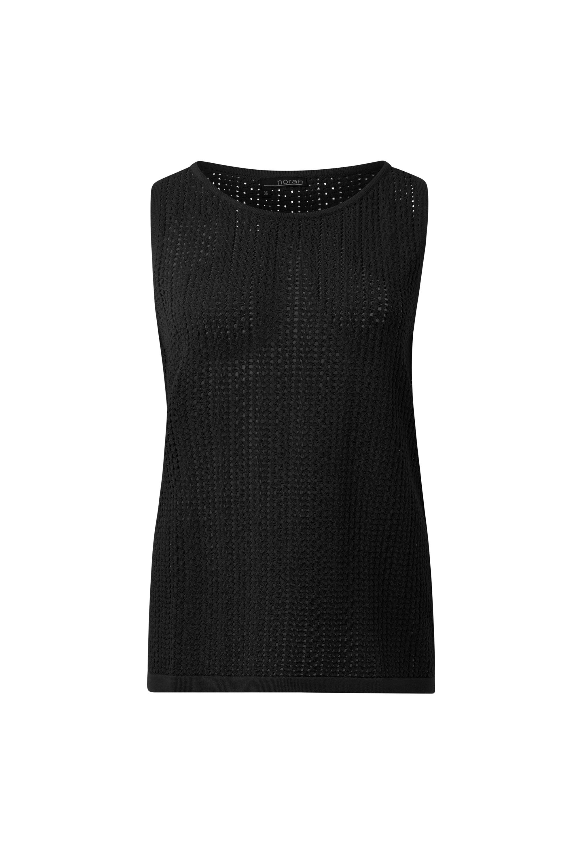 Norah Zwarte top met opengewerkte structuur black 216598-001