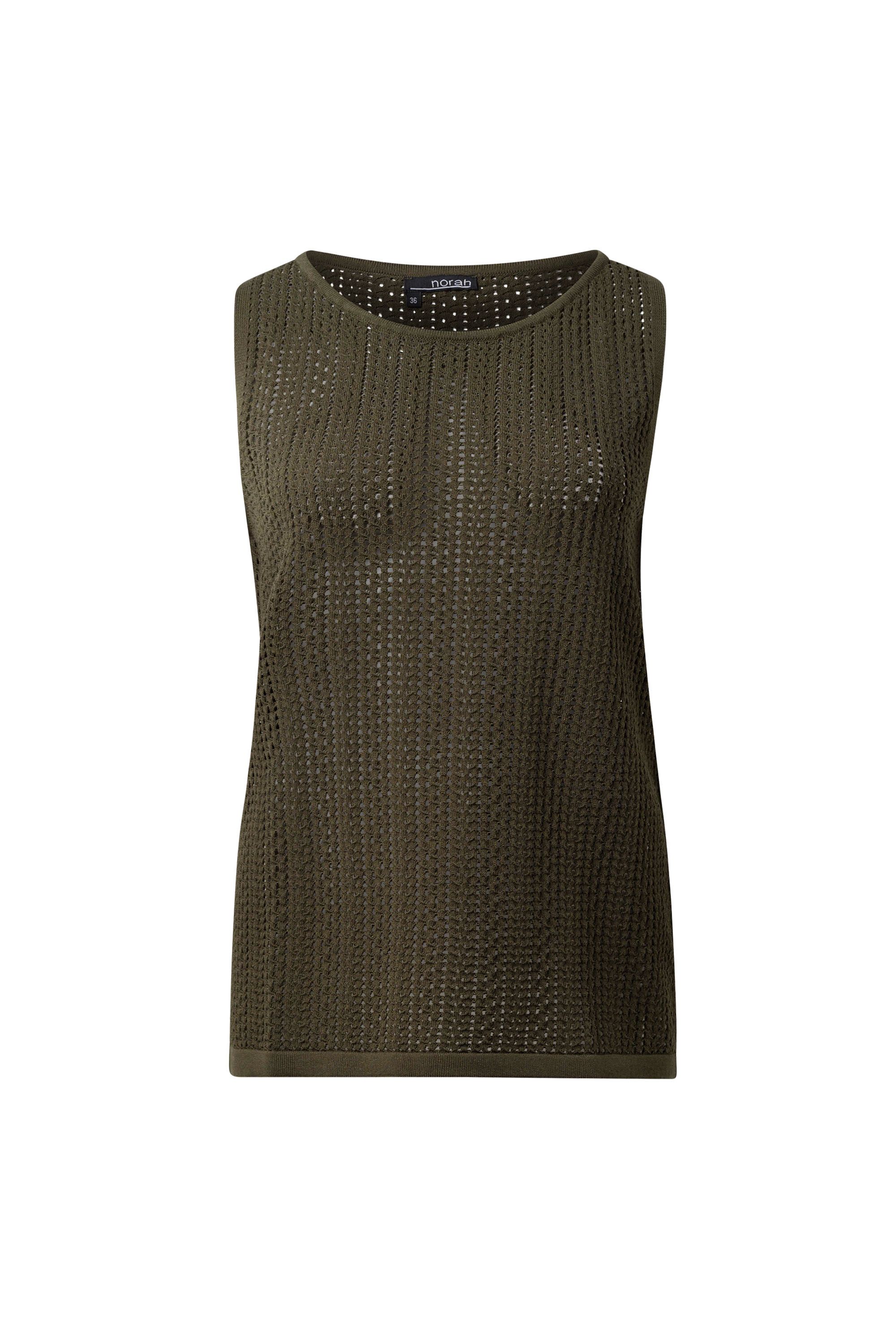 Norah Opengewerkte groene top army green 216598-595