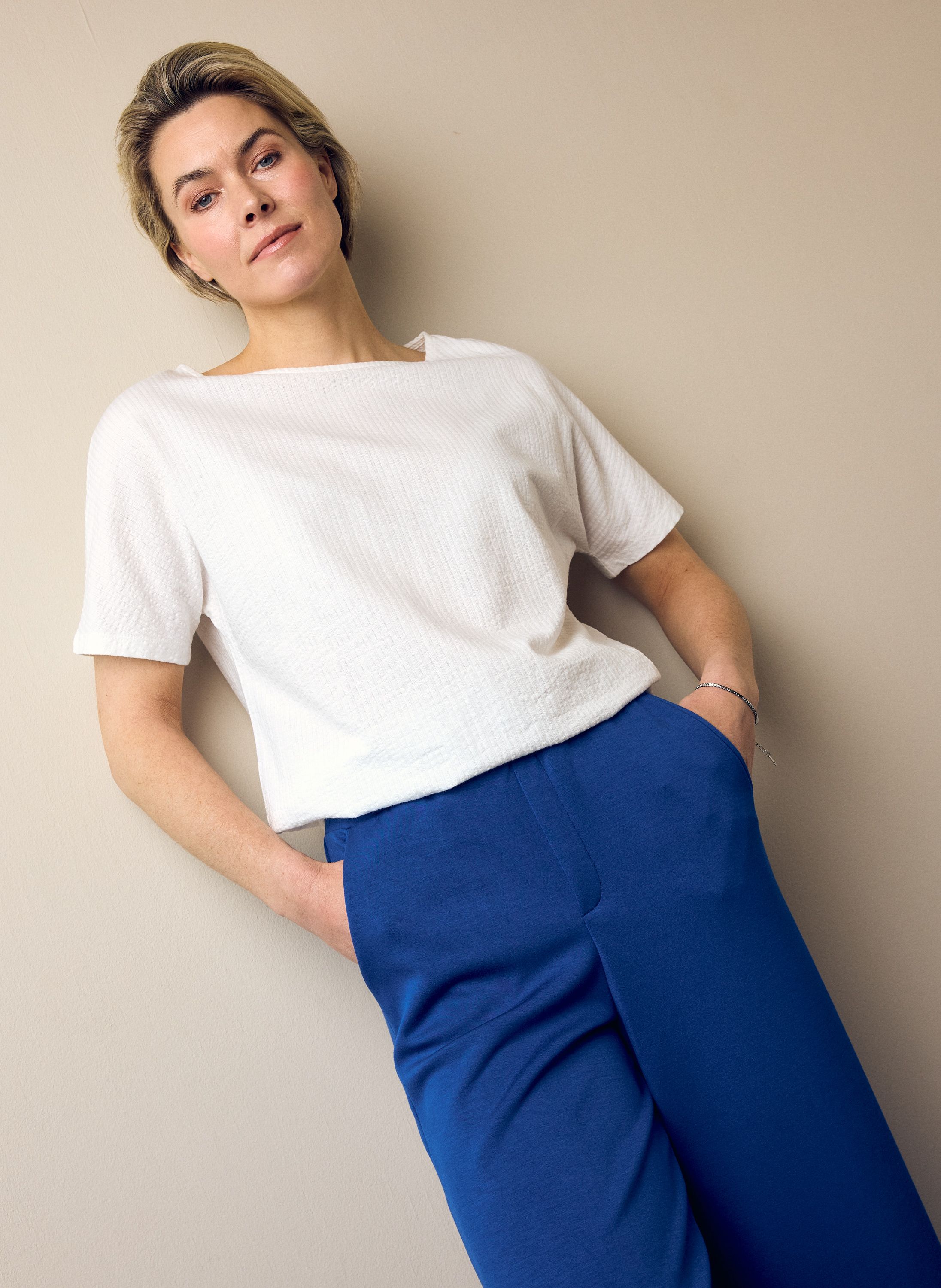 Norah Off-white shirt met strikkoord off-white 216610-101