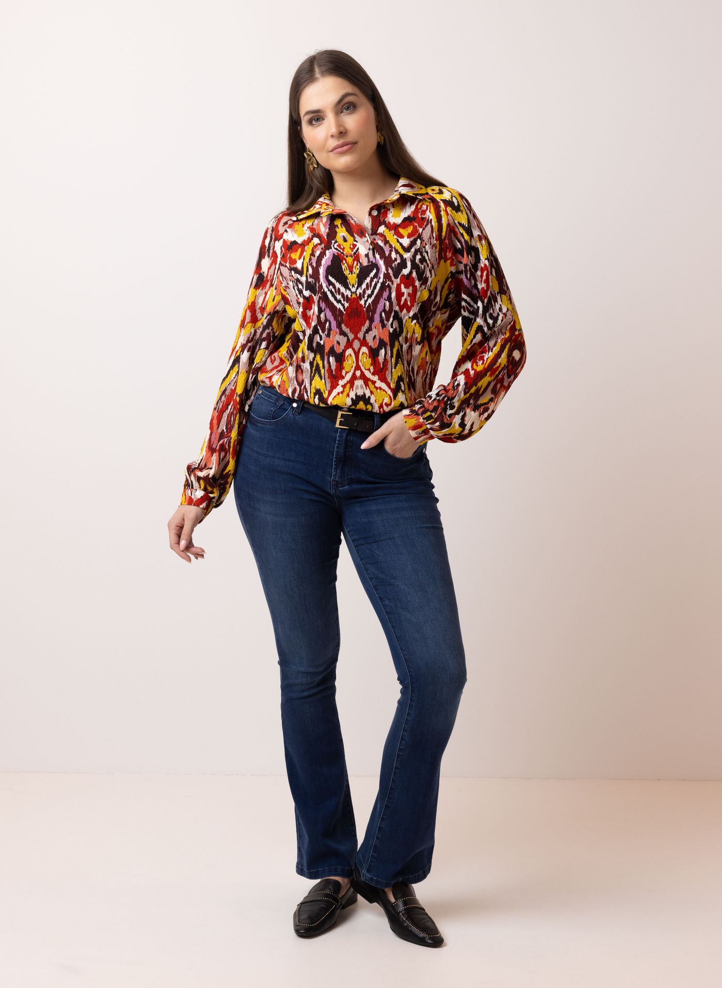 Norah Donkerblauwe Flora jeans short blue 216631-400-34