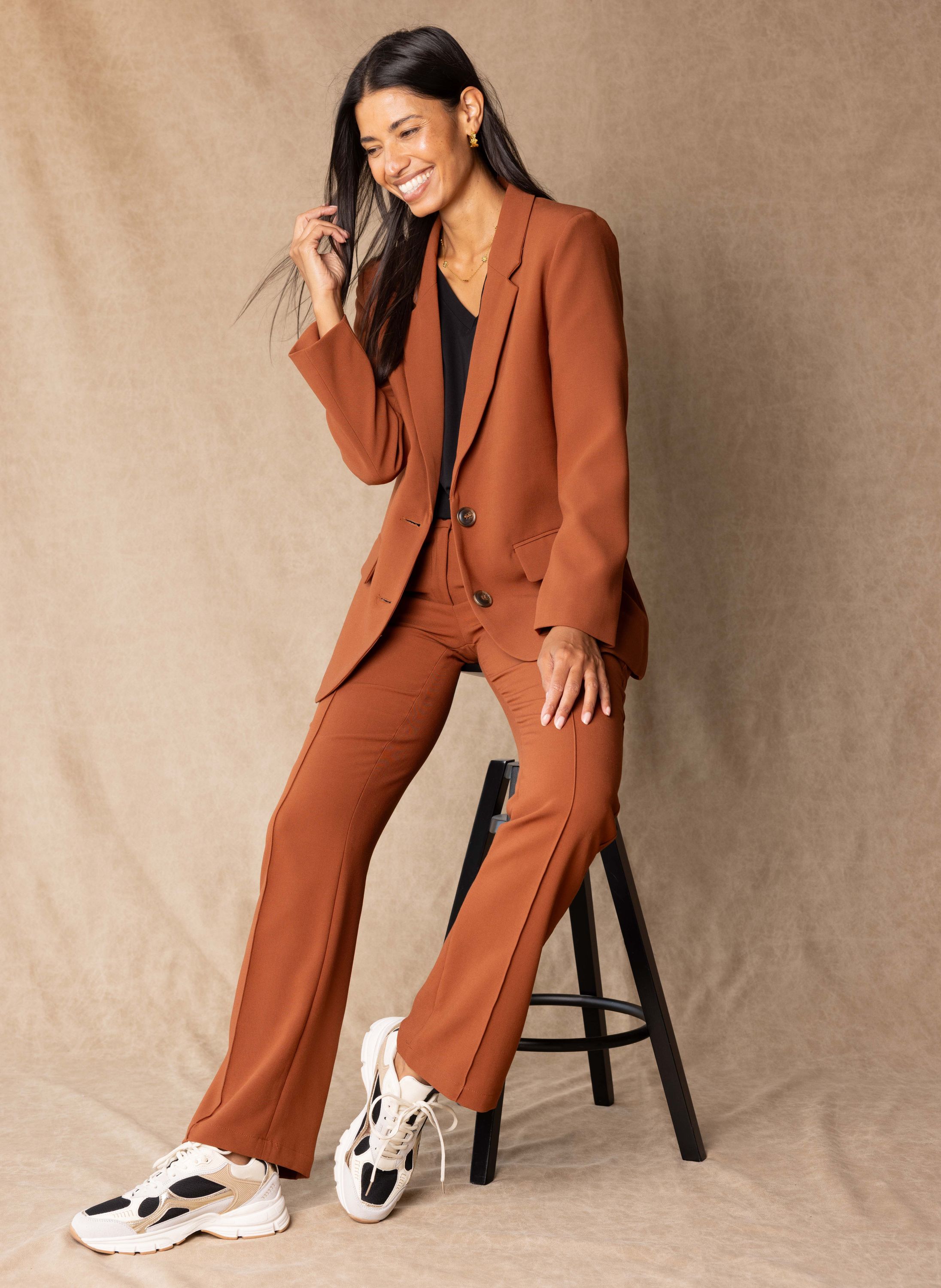 Norah Bruine loose fit broek brown 216644-200