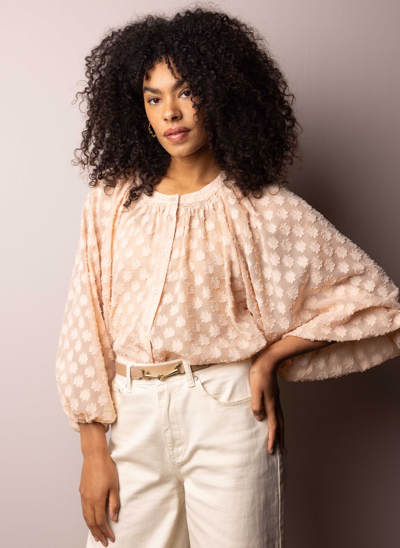 Norah Abrikooskleurige blouse apricot 216654-702