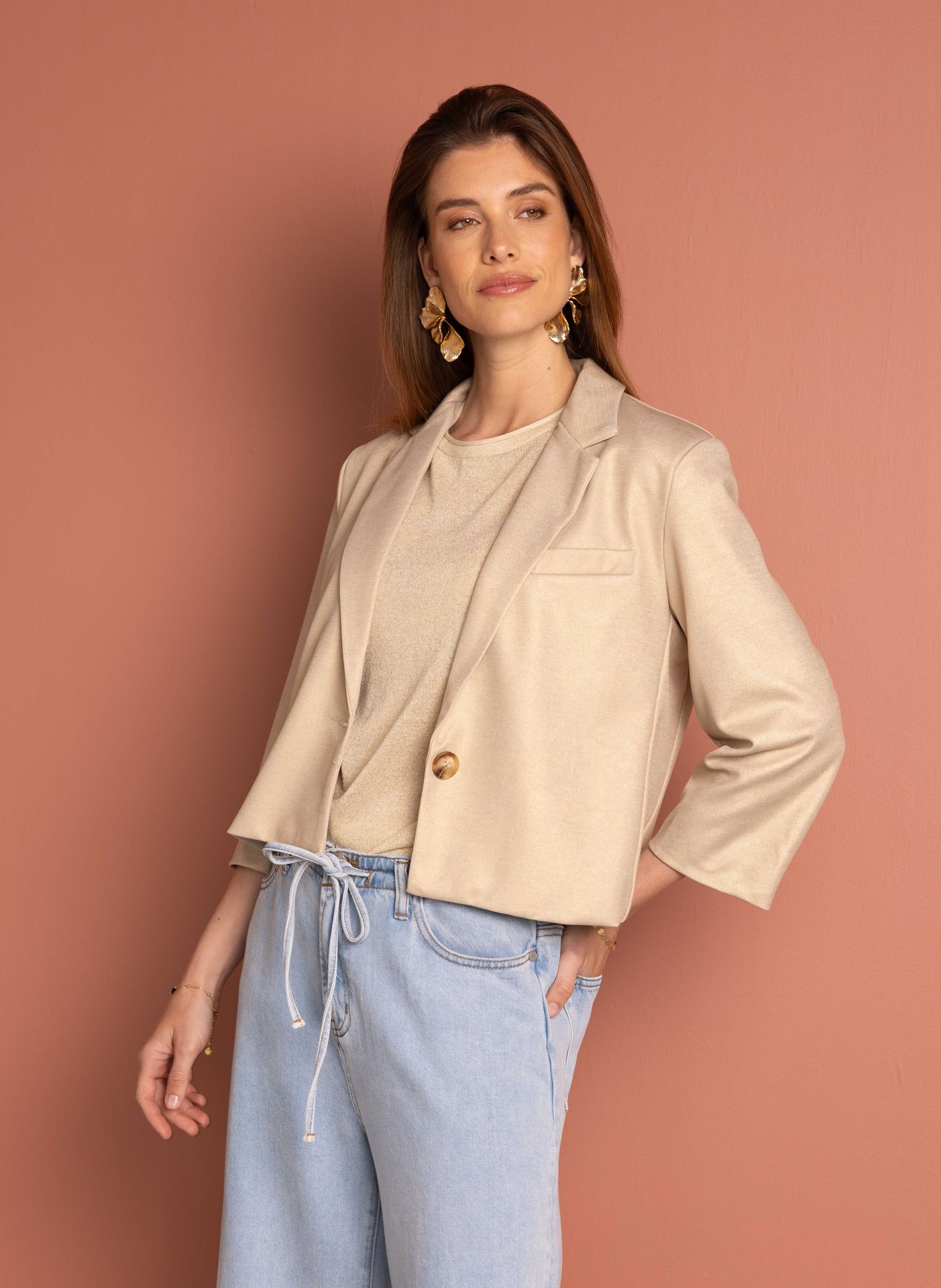 Norah Goudkleurige blazer gold 216657-199