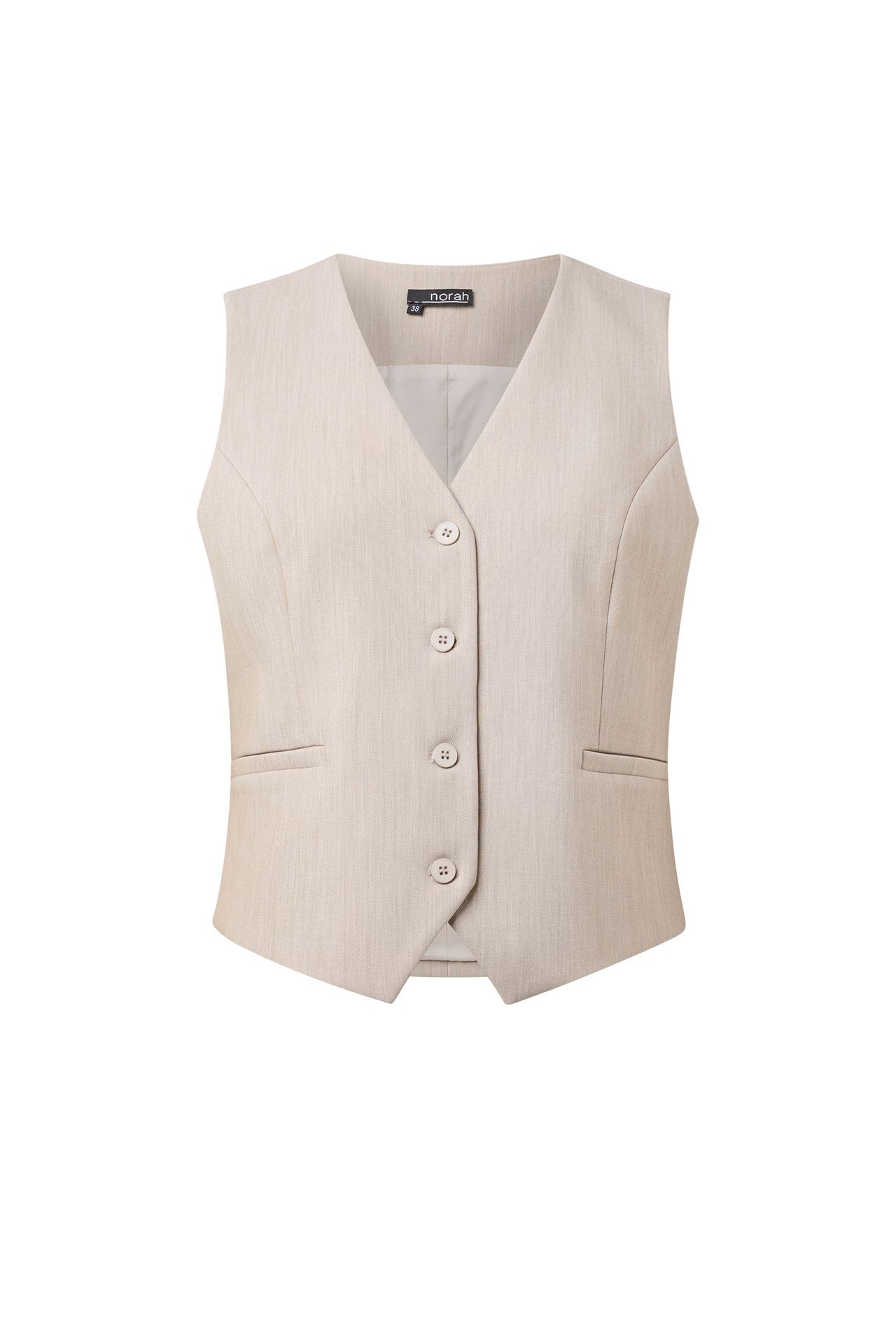 Norah Zandkleurig gilet sand melange 216674-151